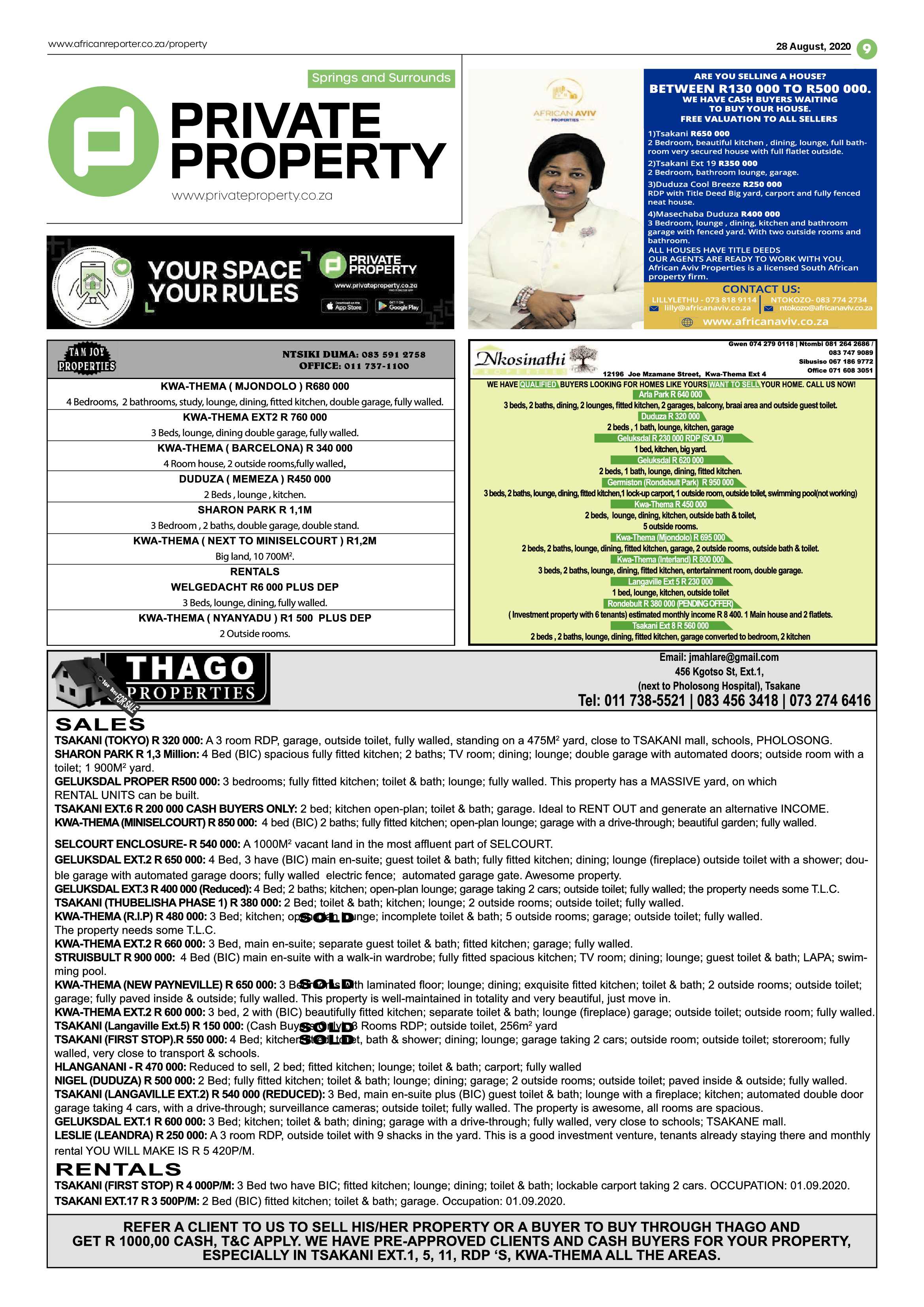 African Reporter 28 August 2020 page 9