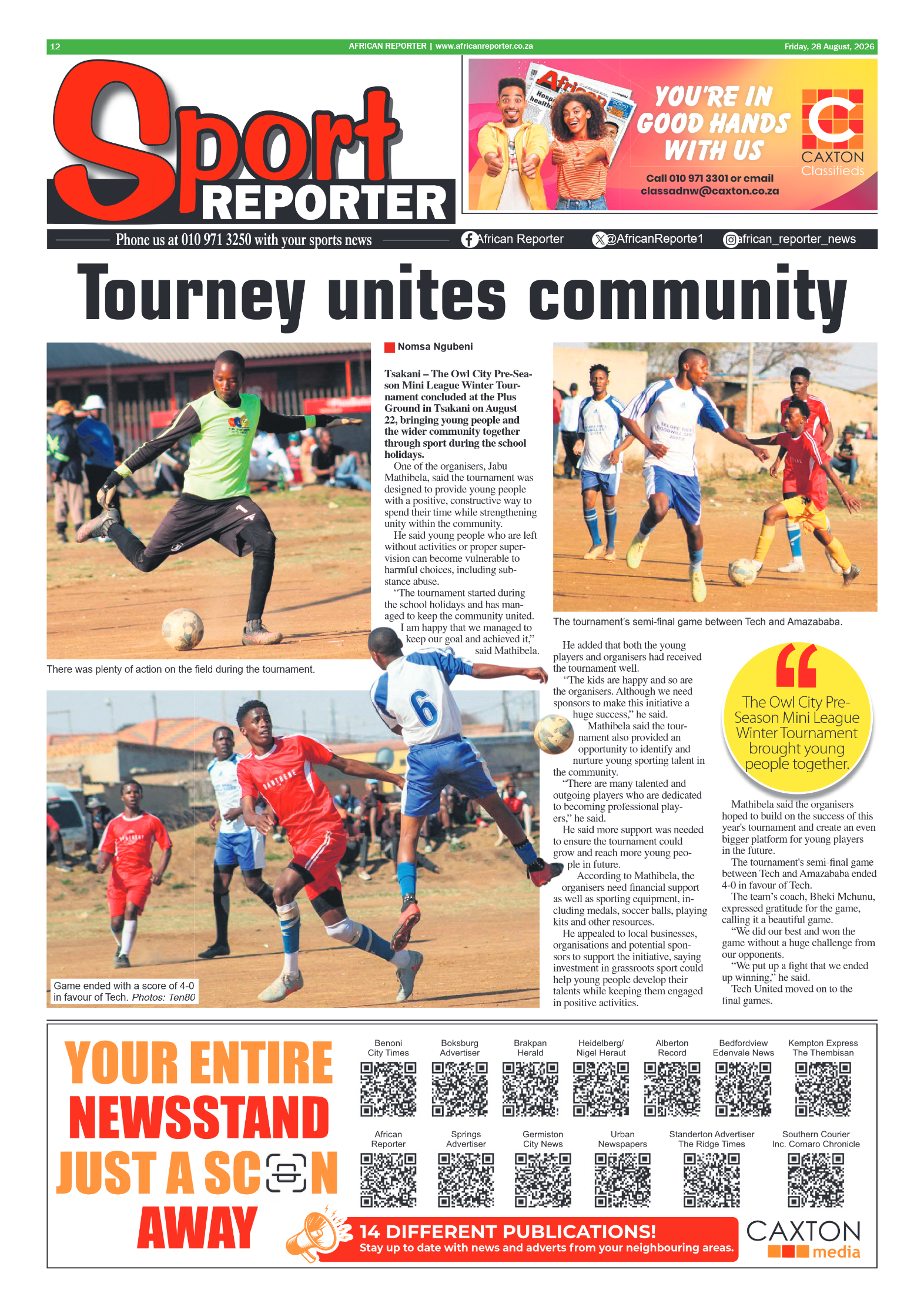 African Reporter 28 August 2026 page 12