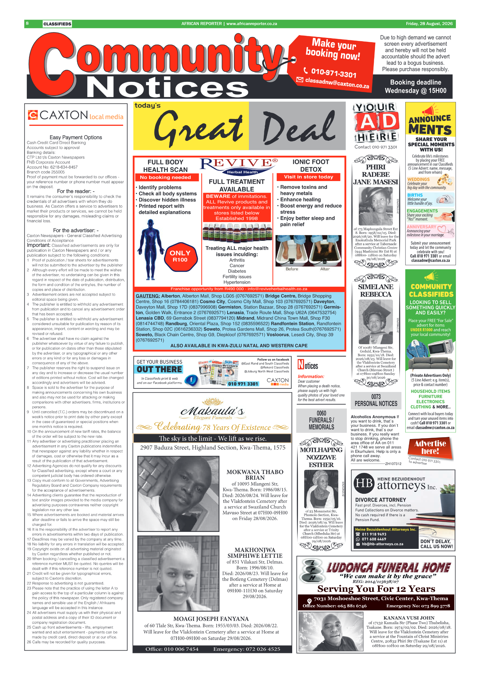 African Reporter 28 August 2026 page 8