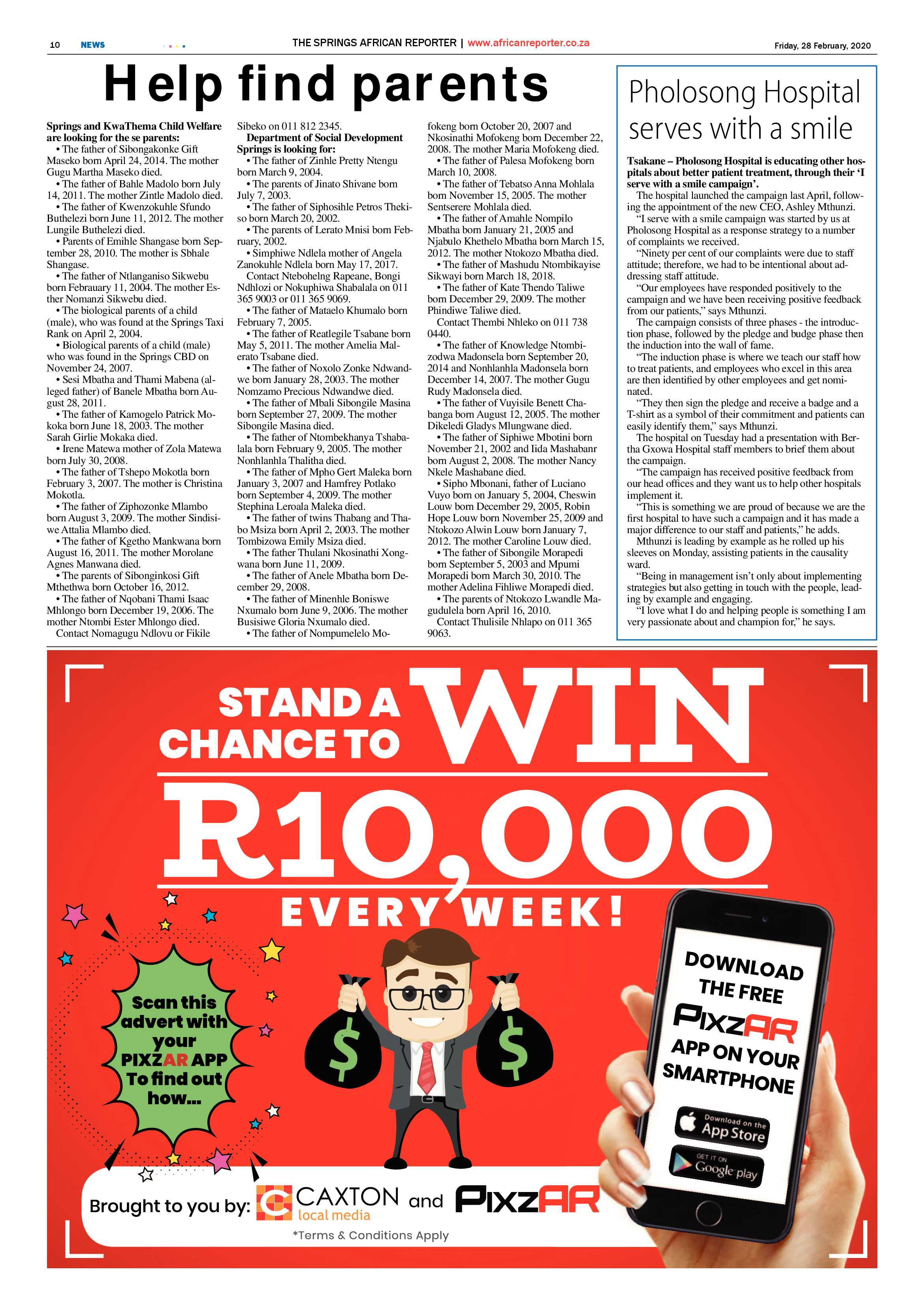 African Reporter 28 February 2020 page 10