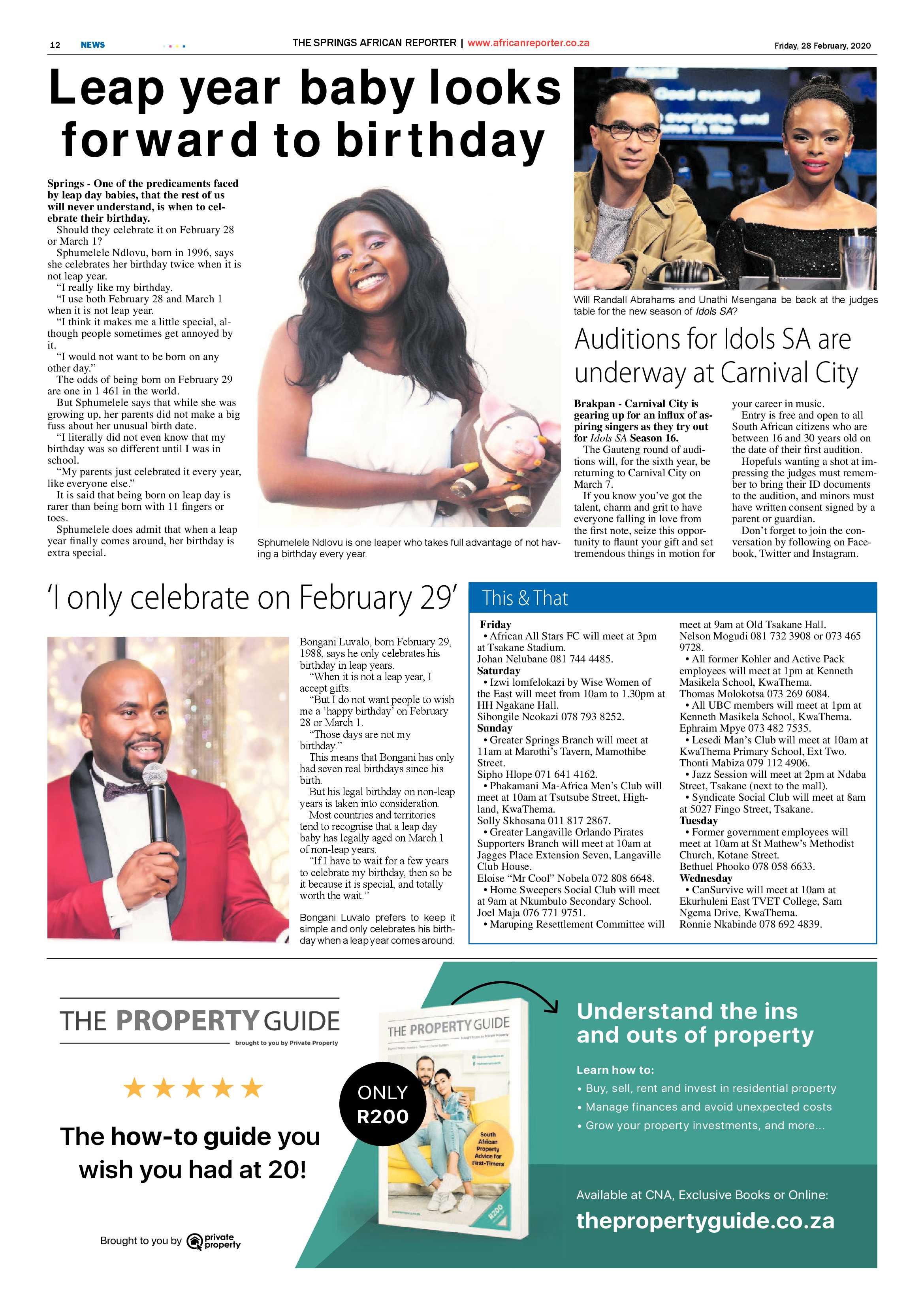 African Reporter 28 February 2020 page 12