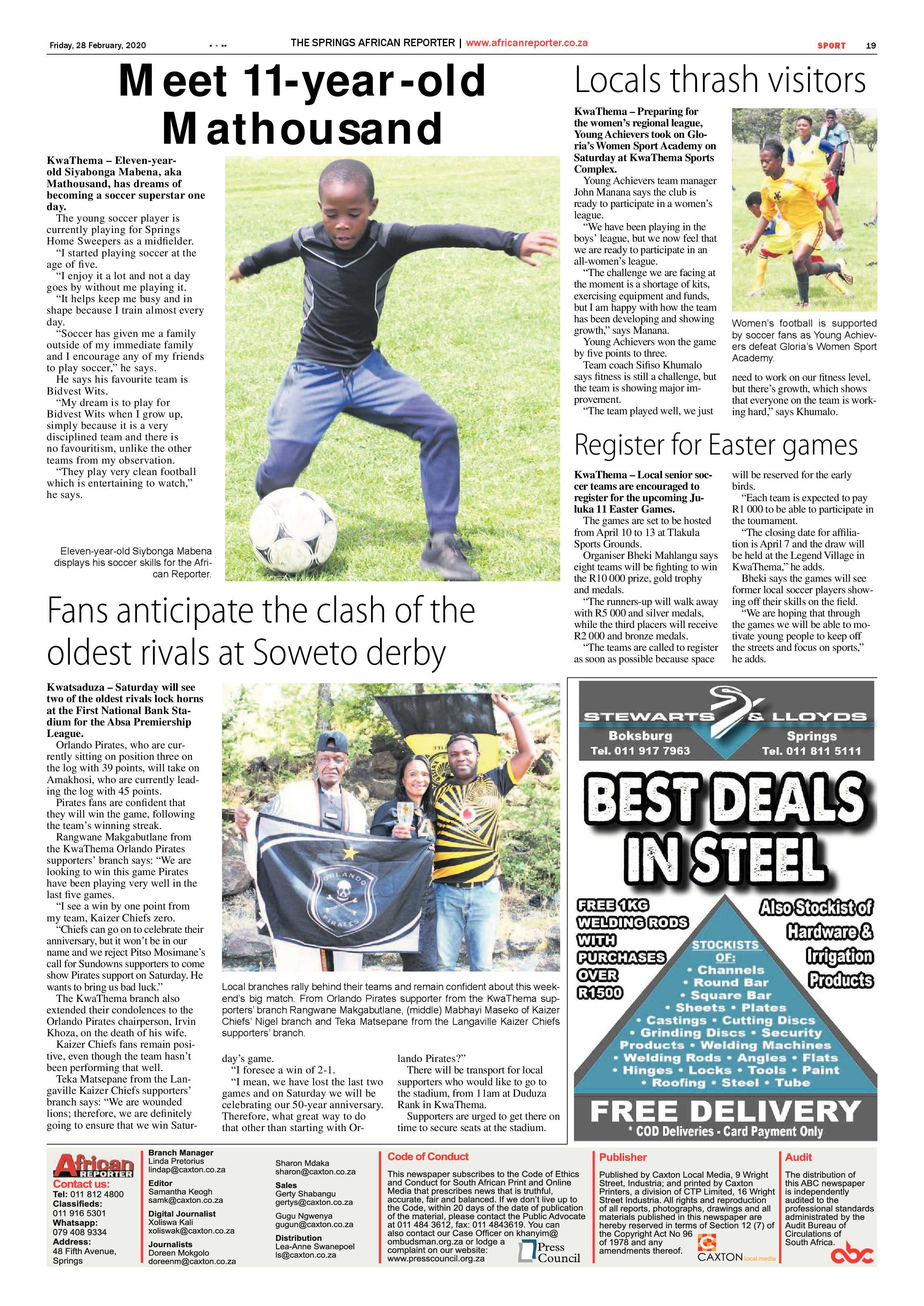 African Reporter 28 February 2020 page 19
