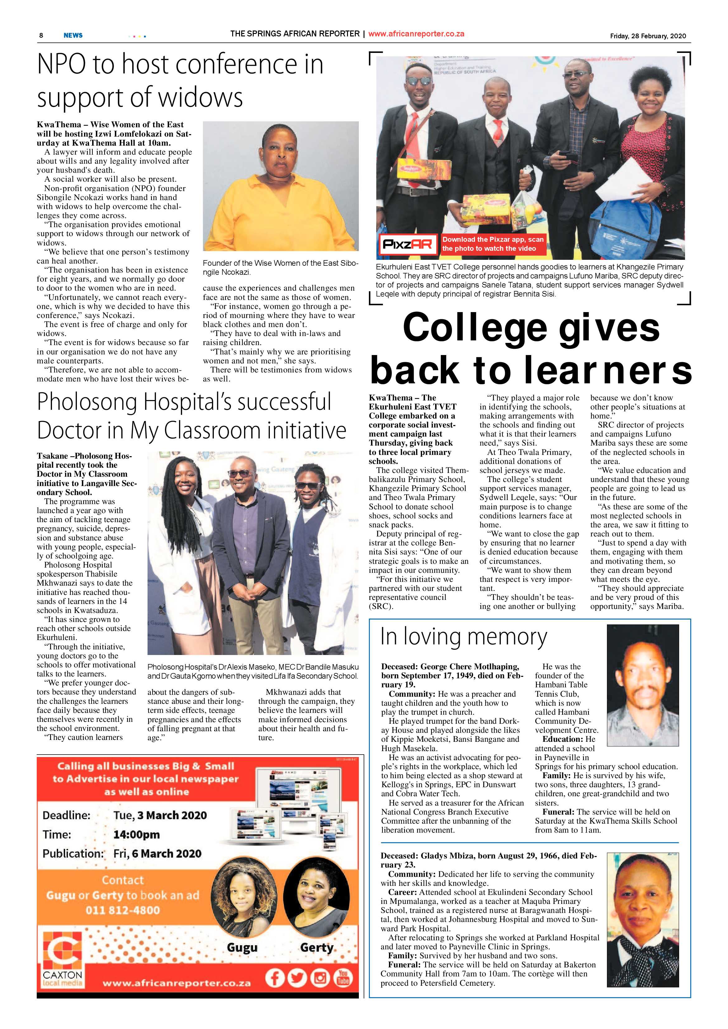 African Reporter 28 February 2020 page 8