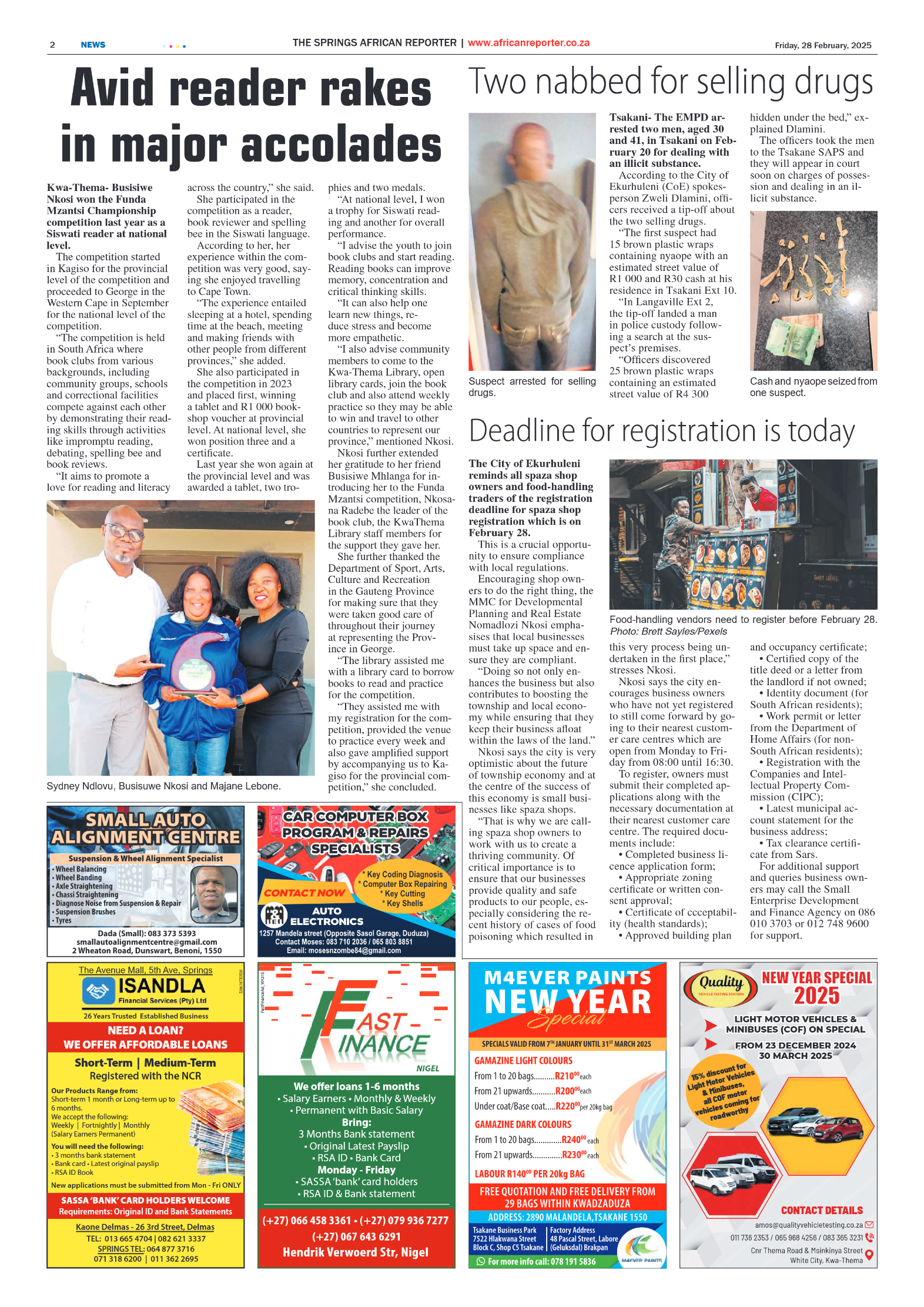 African Reporter 28 February 2025 page 2