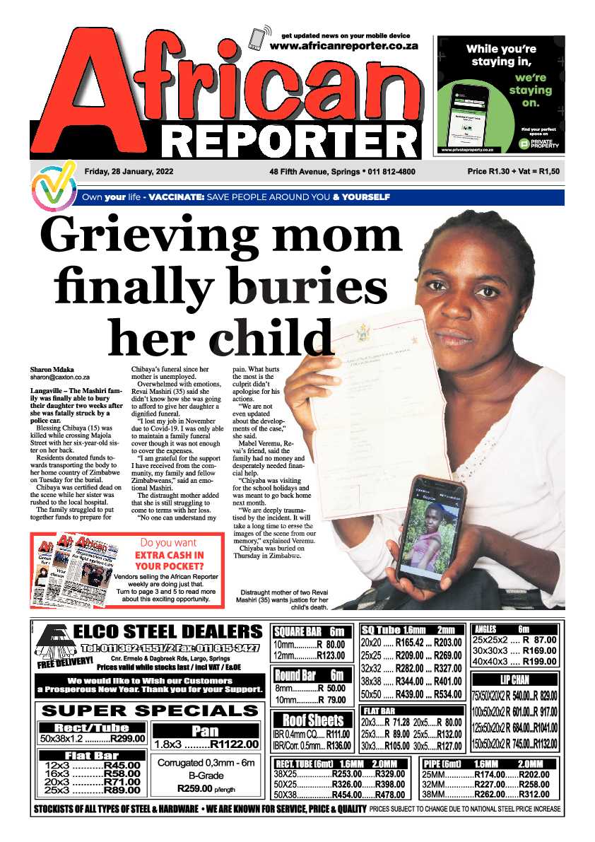 African Reporter 28 January 2022 page 1