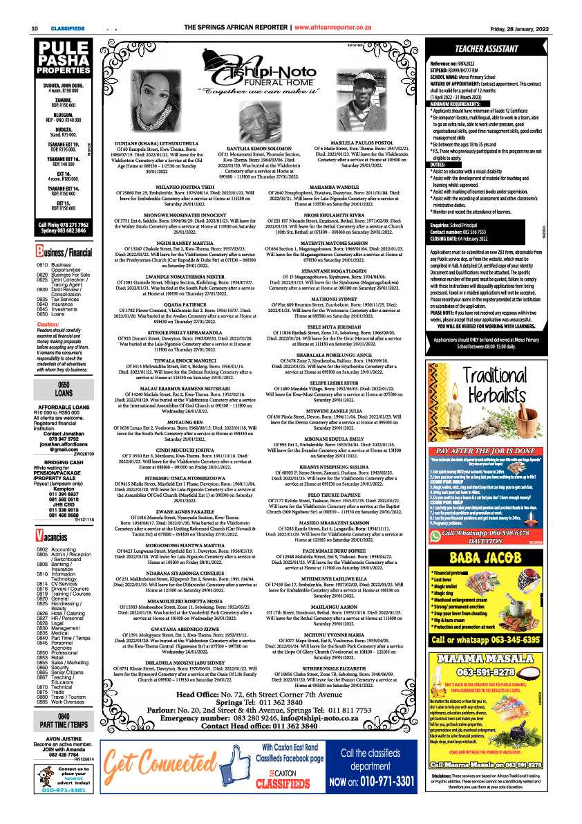 African Reporter 28 January 2022 page 10