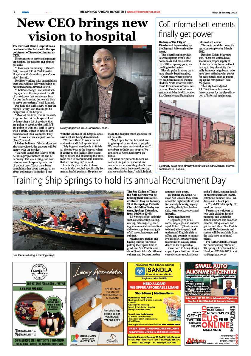 African Reporter 28 January 2022 page 2