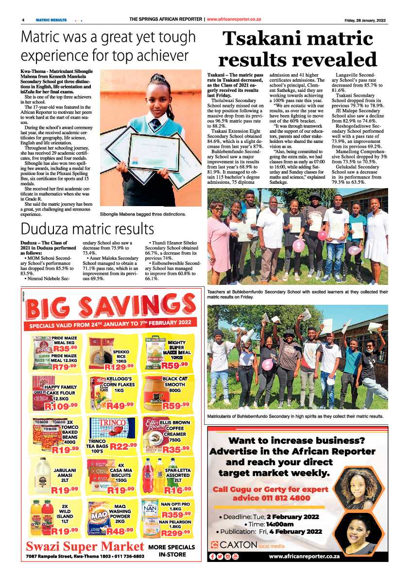 African Reporter 28 January 2022 page 4