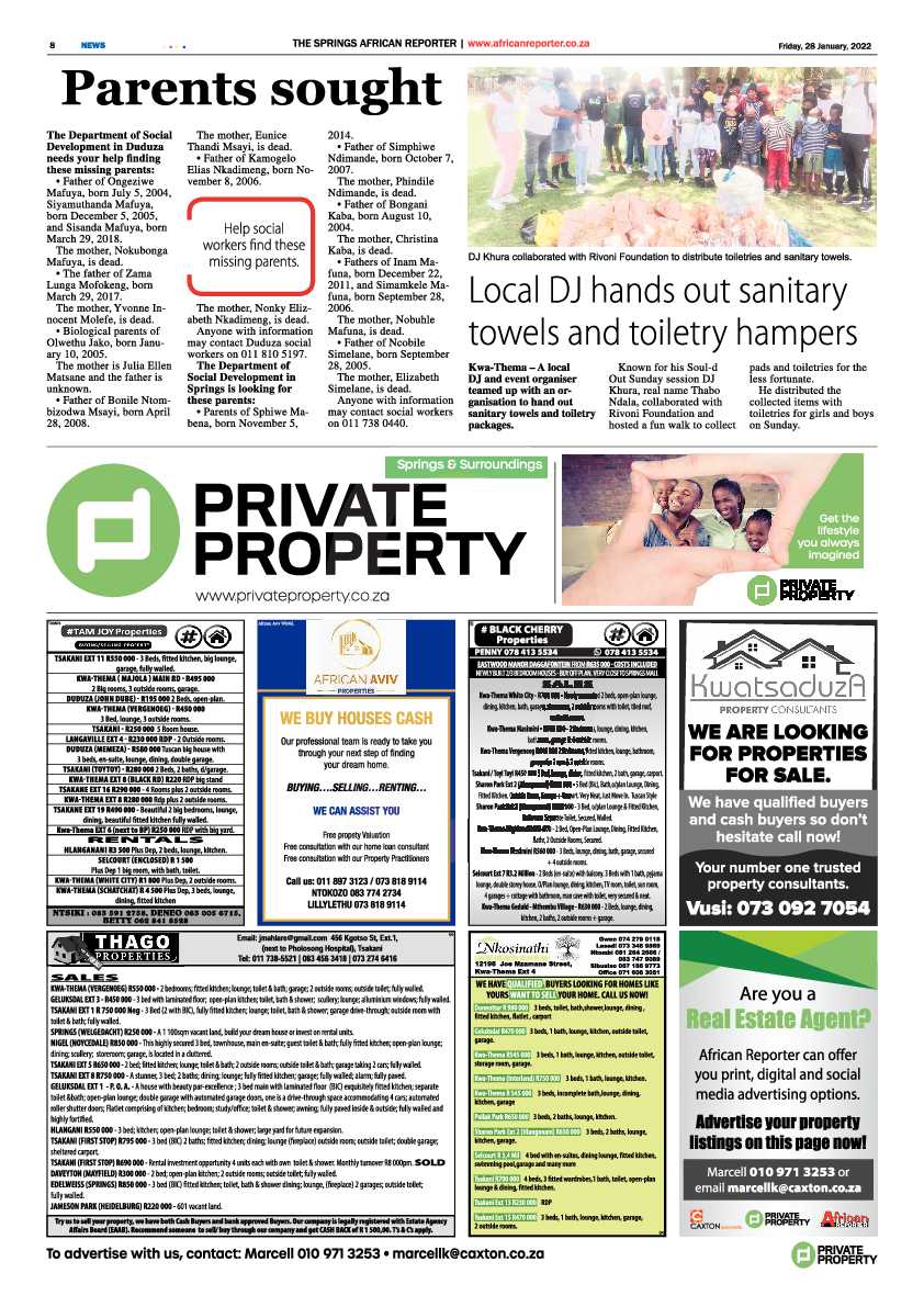 African Reporter 28 January 2022 page 8