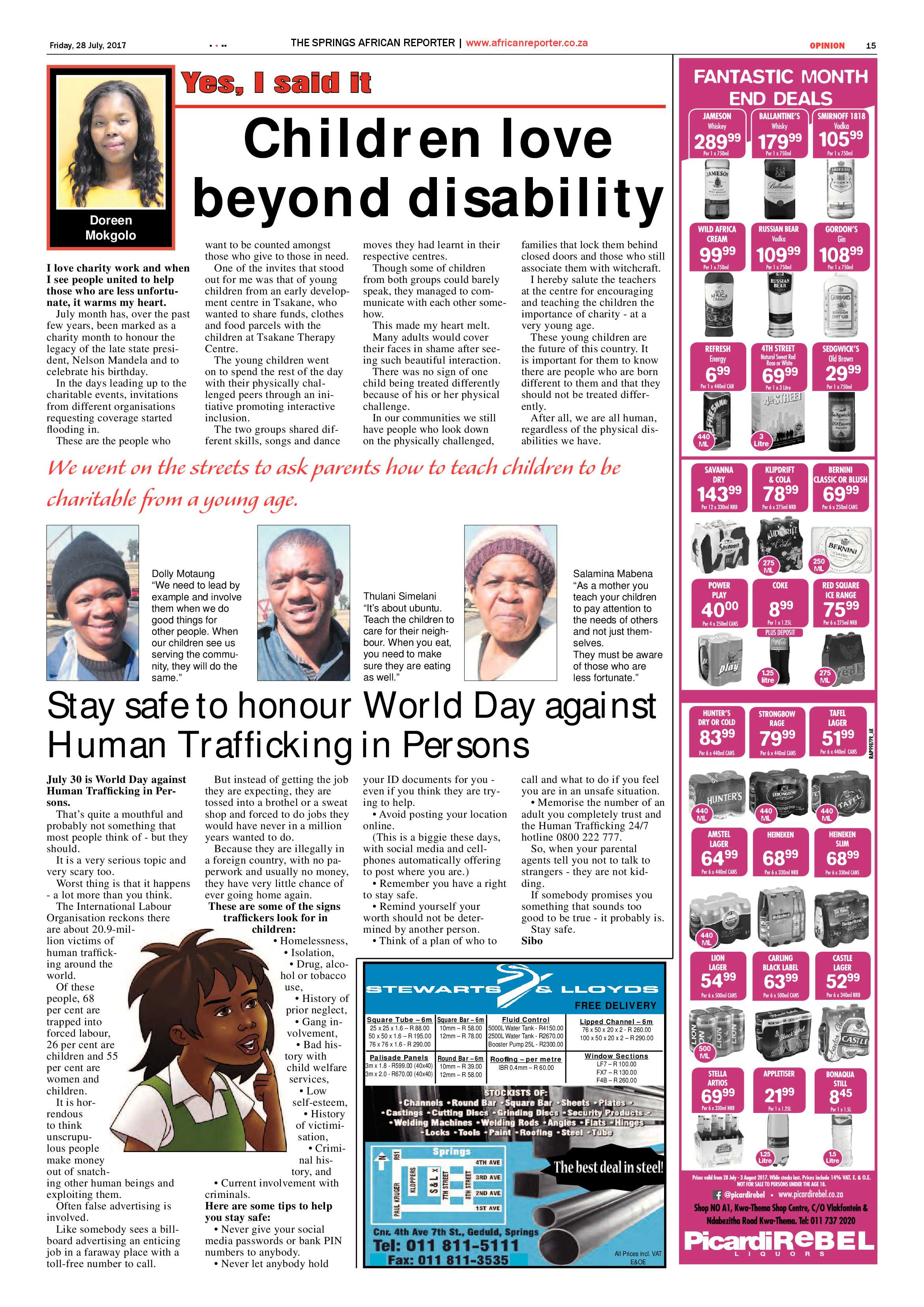 African Reporter 28 July 2017 page 15