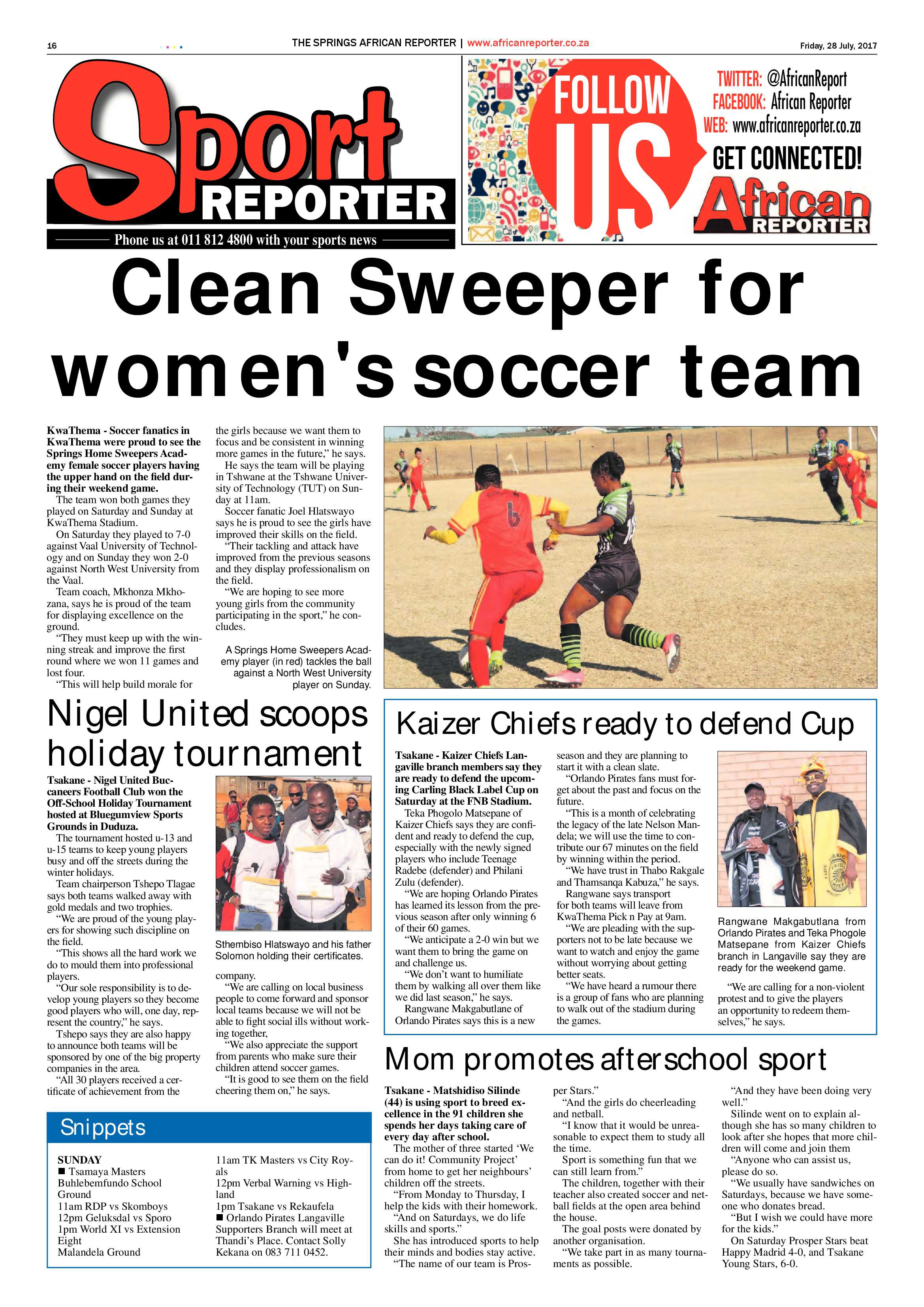 African Reporter 28 July 2017 page 16