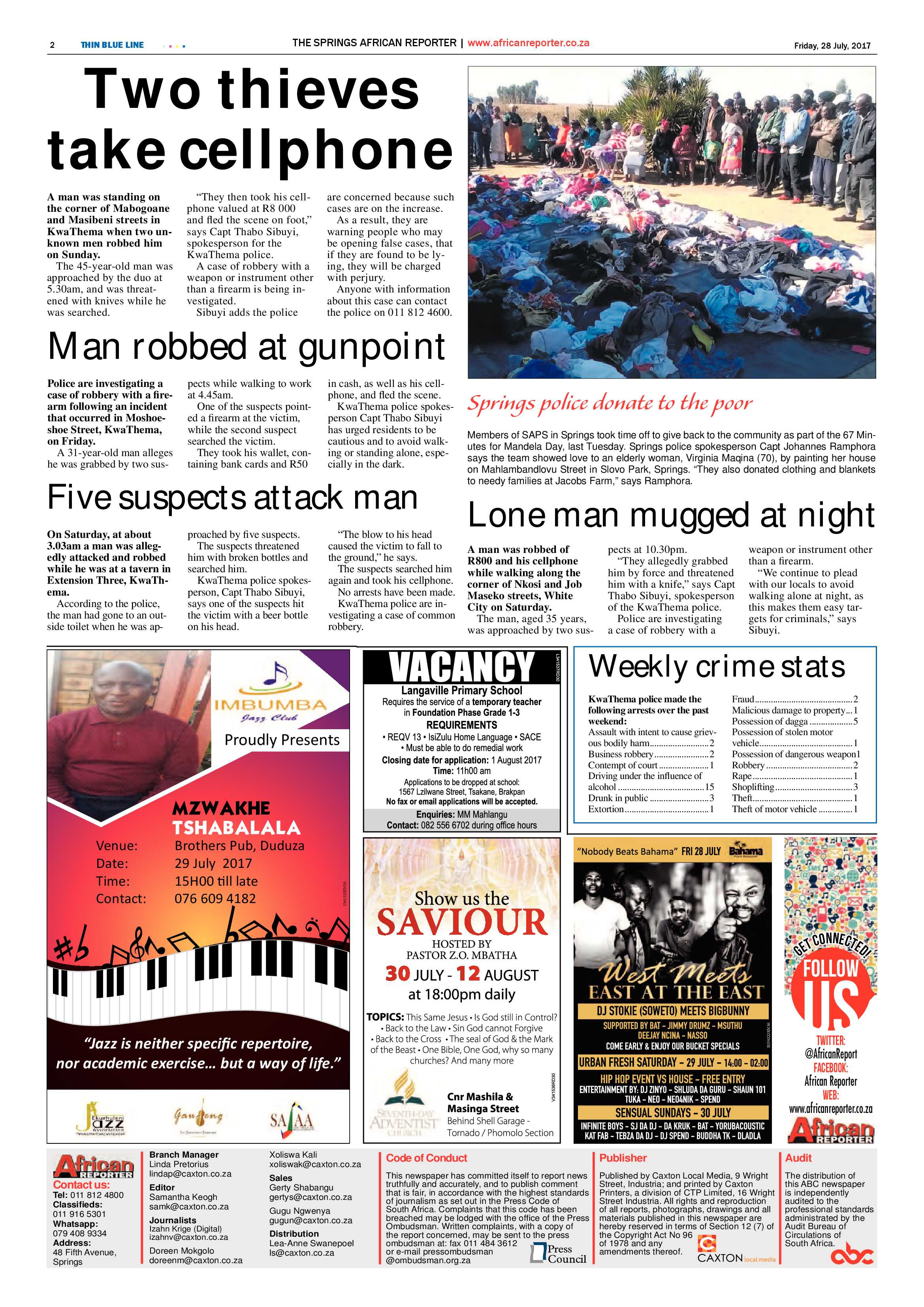 African Reporter 28 July 2017 page 2