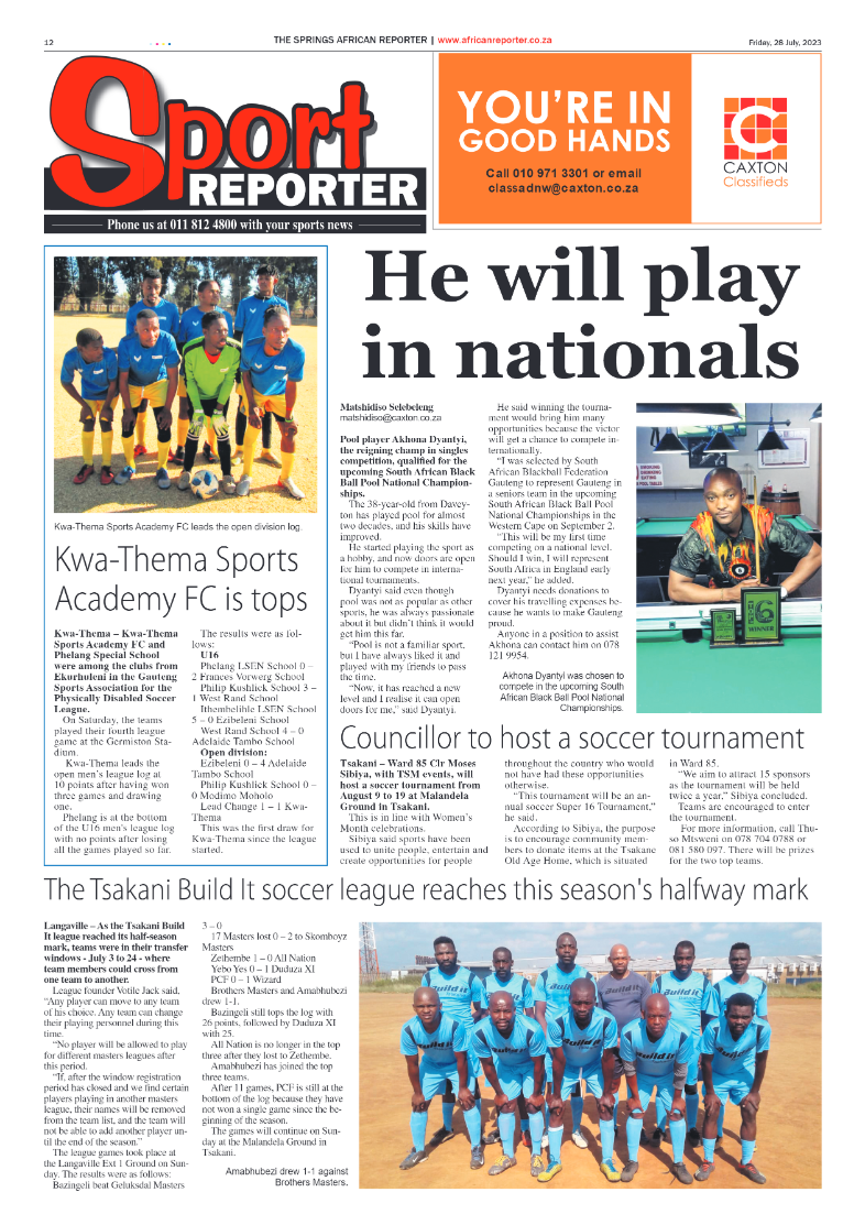 African Reporter 28 July 2023 page 12
