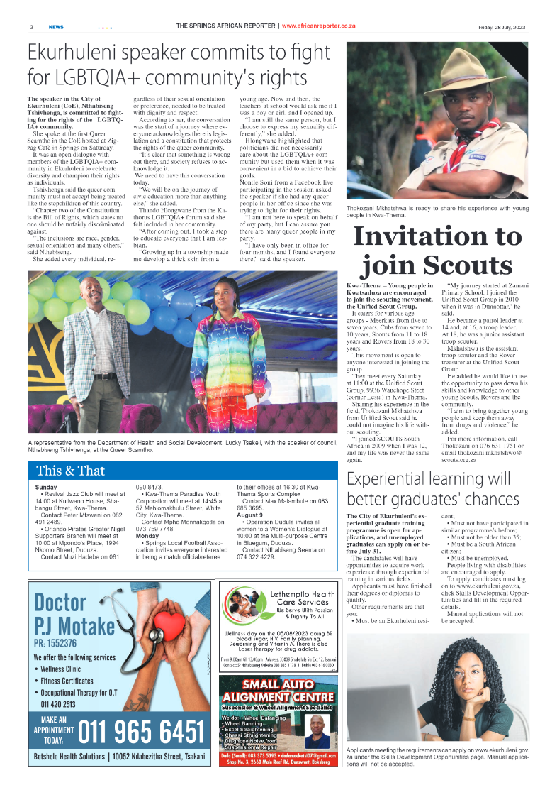 African Reporter 28 July 2023 page 2