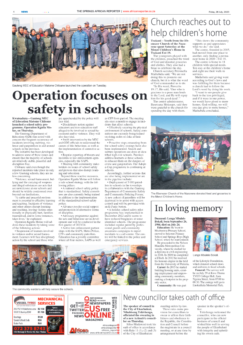 African Reporter 28 July 2023 page 4