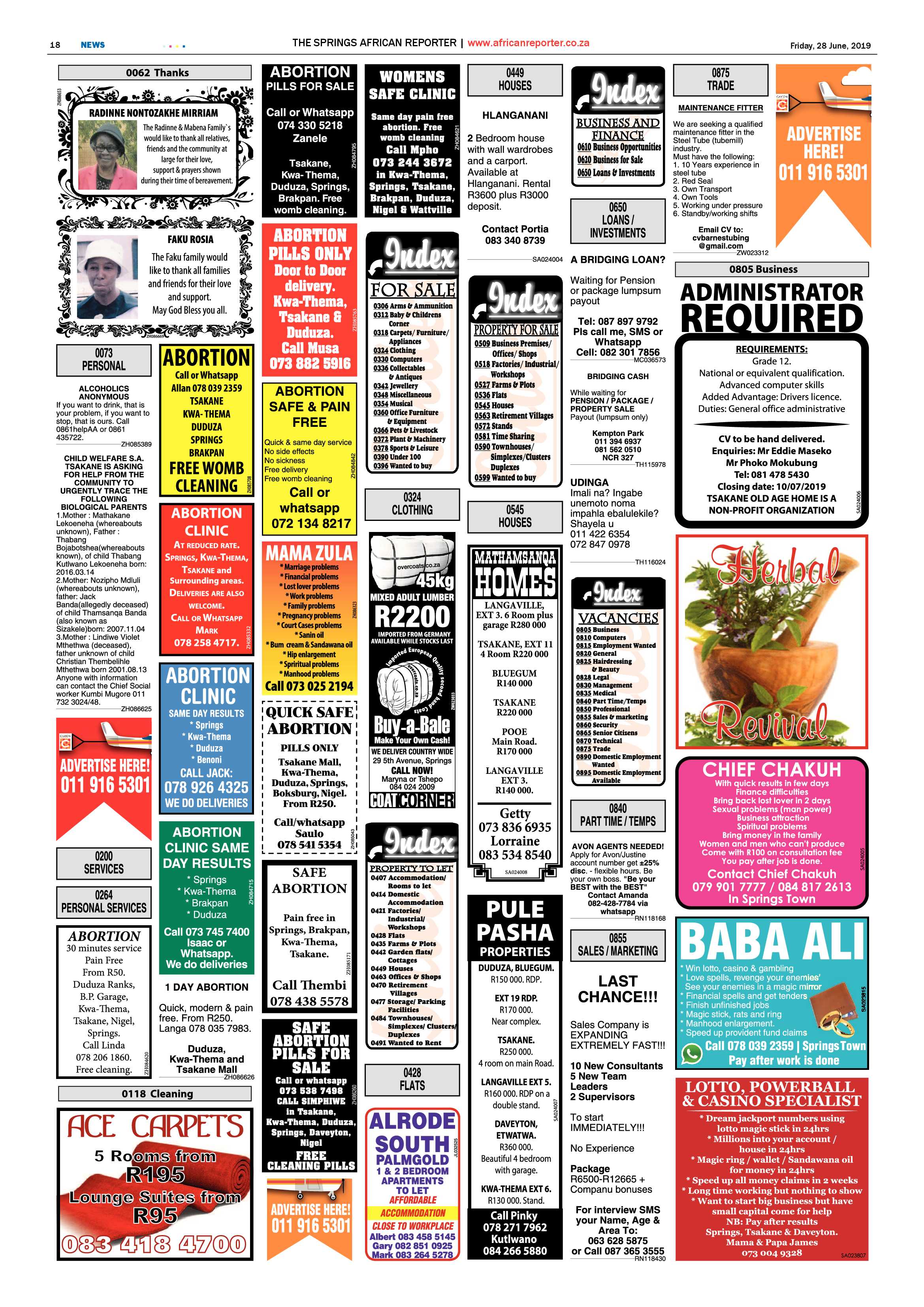 African Reporter 28 June 2019 page 18