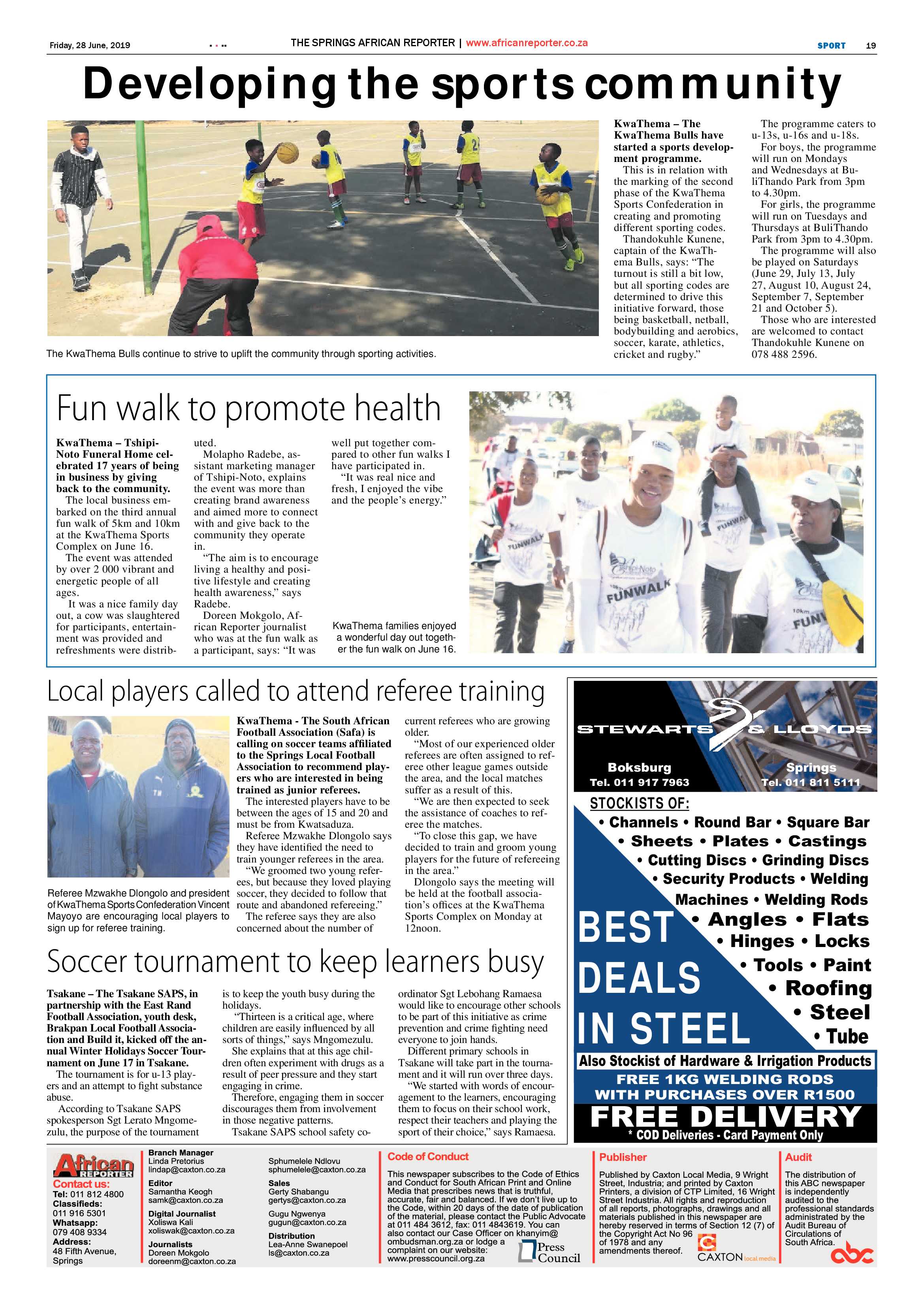African Reporter 28 June 2019 page 19