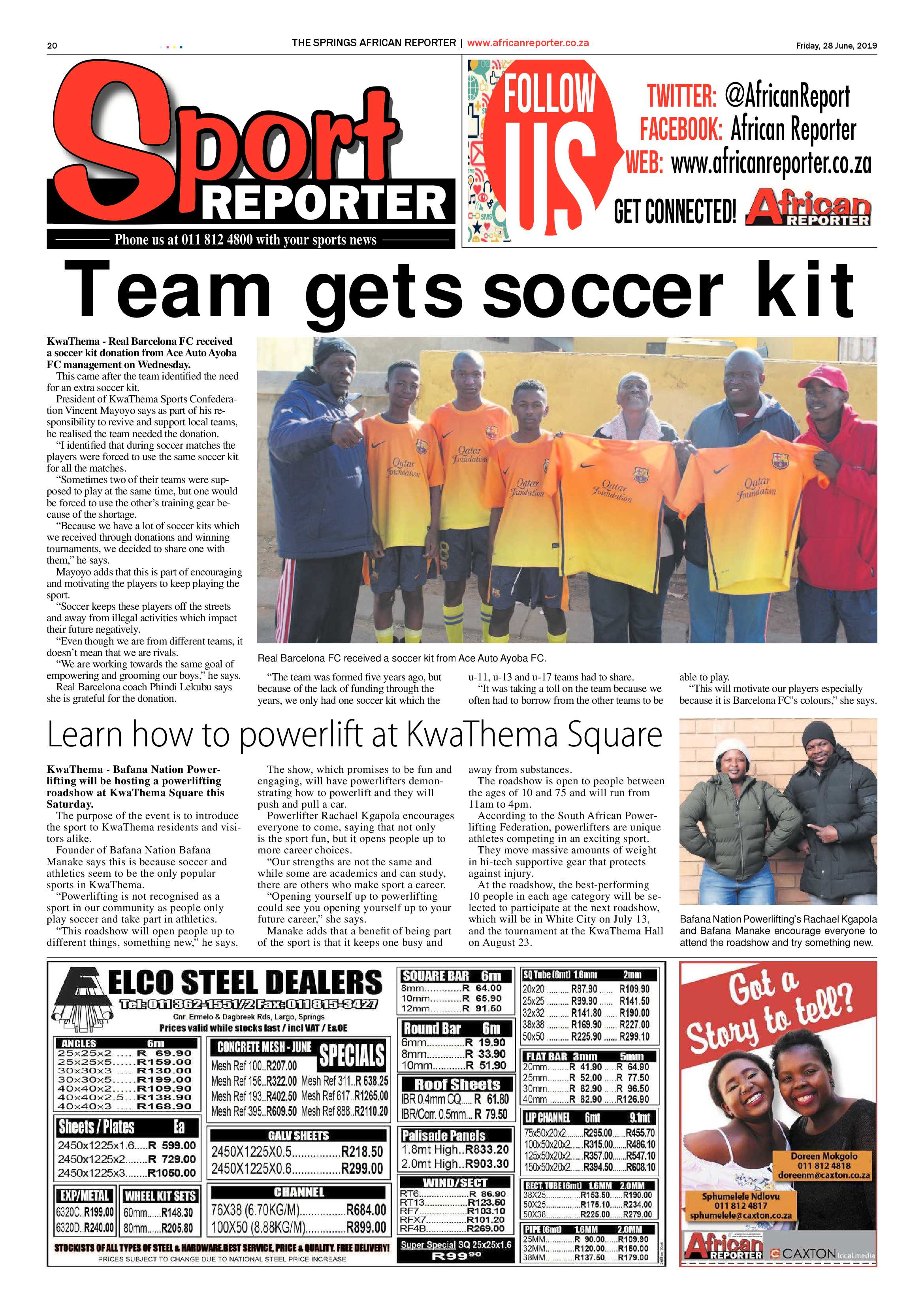 African Reporter 28 June 2019 page 20