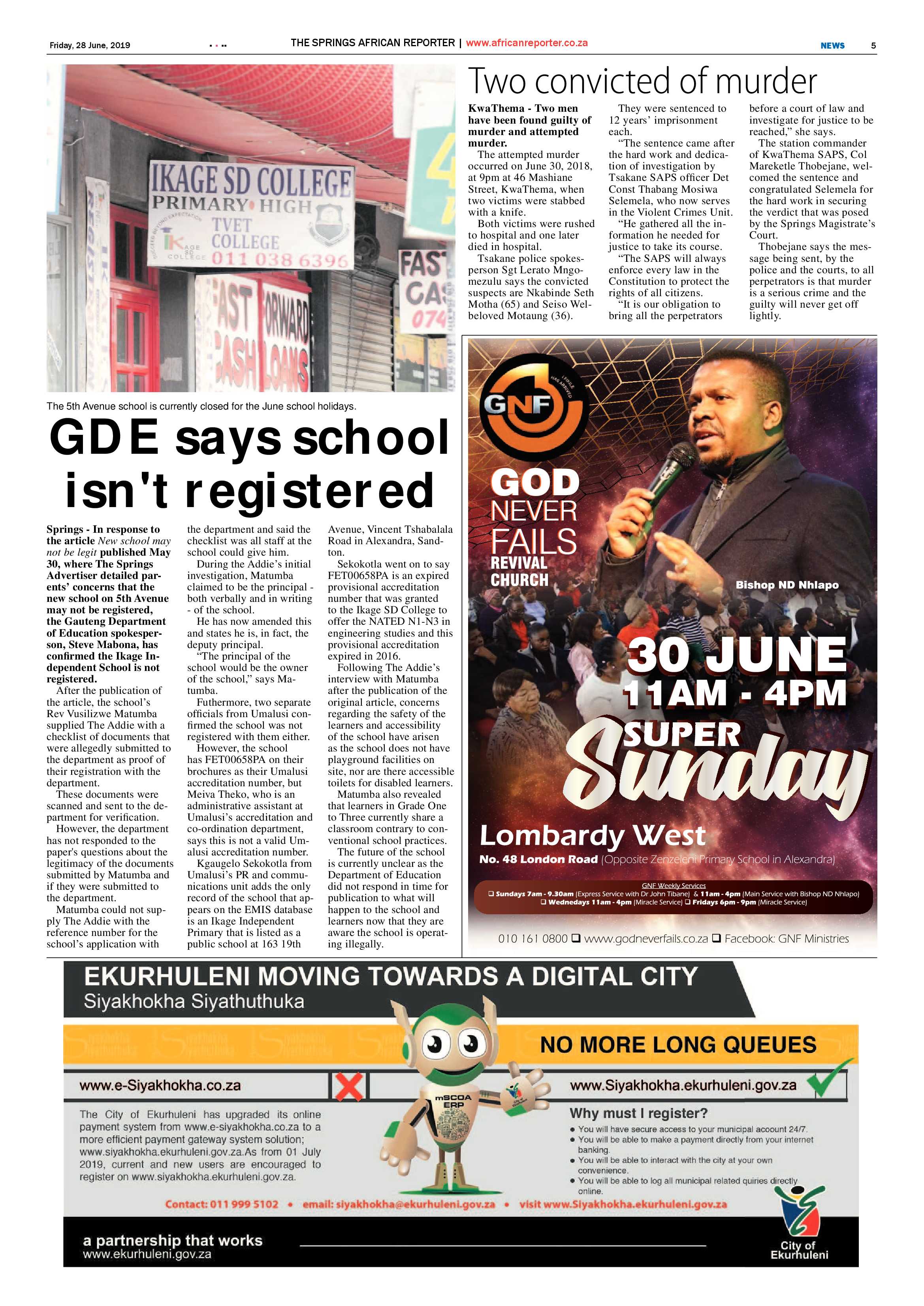 African Reporter 28 June 2019 page 5
