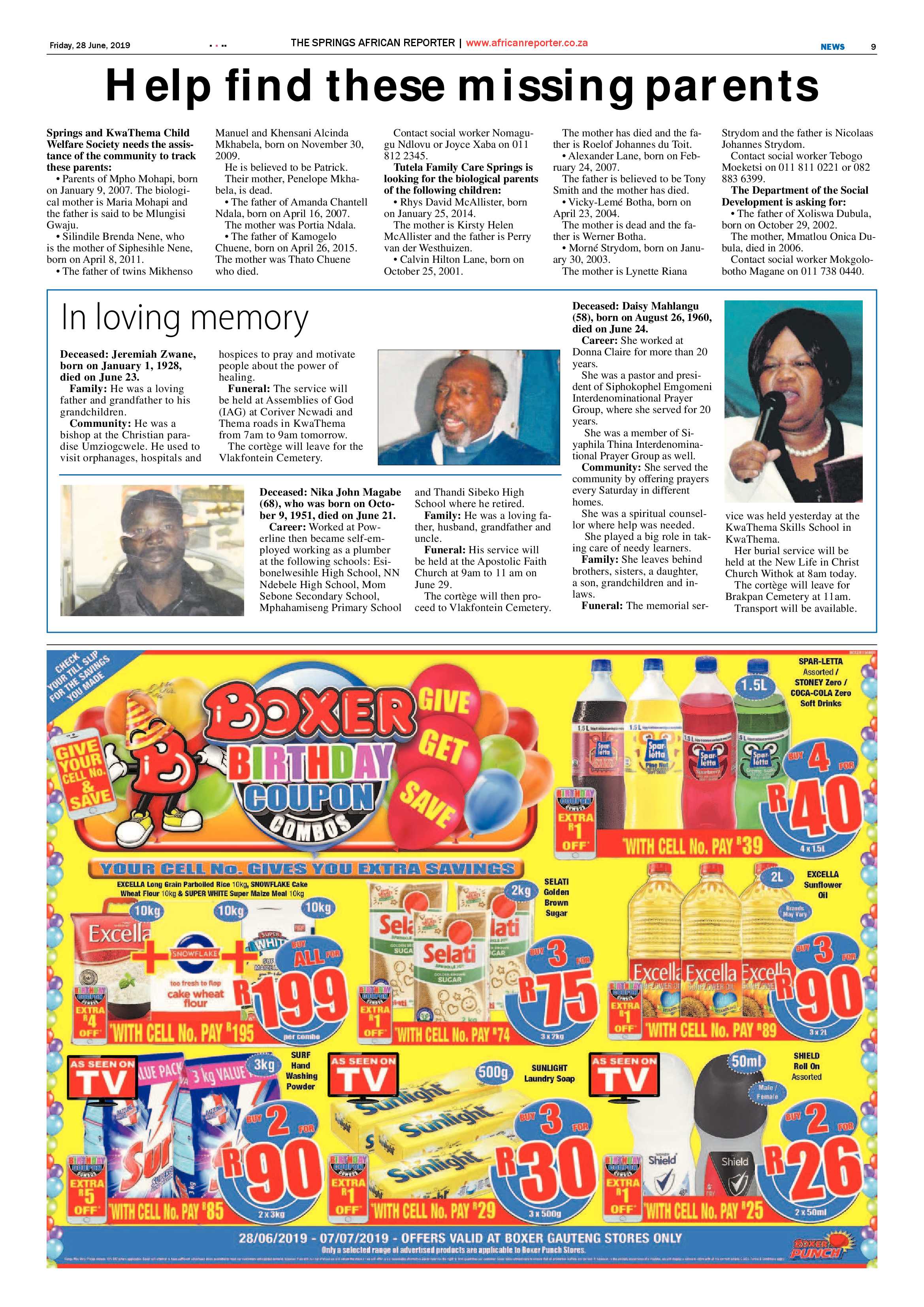 African Reporter 28 June 2019 page 9