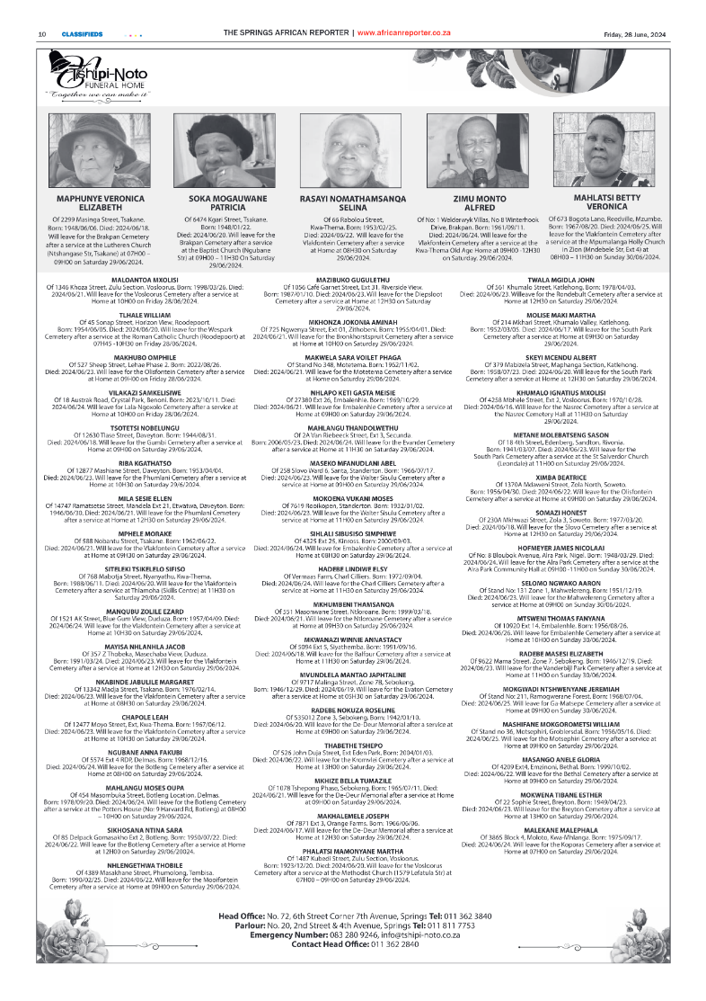 African Reporter 28 June 2024 page 10