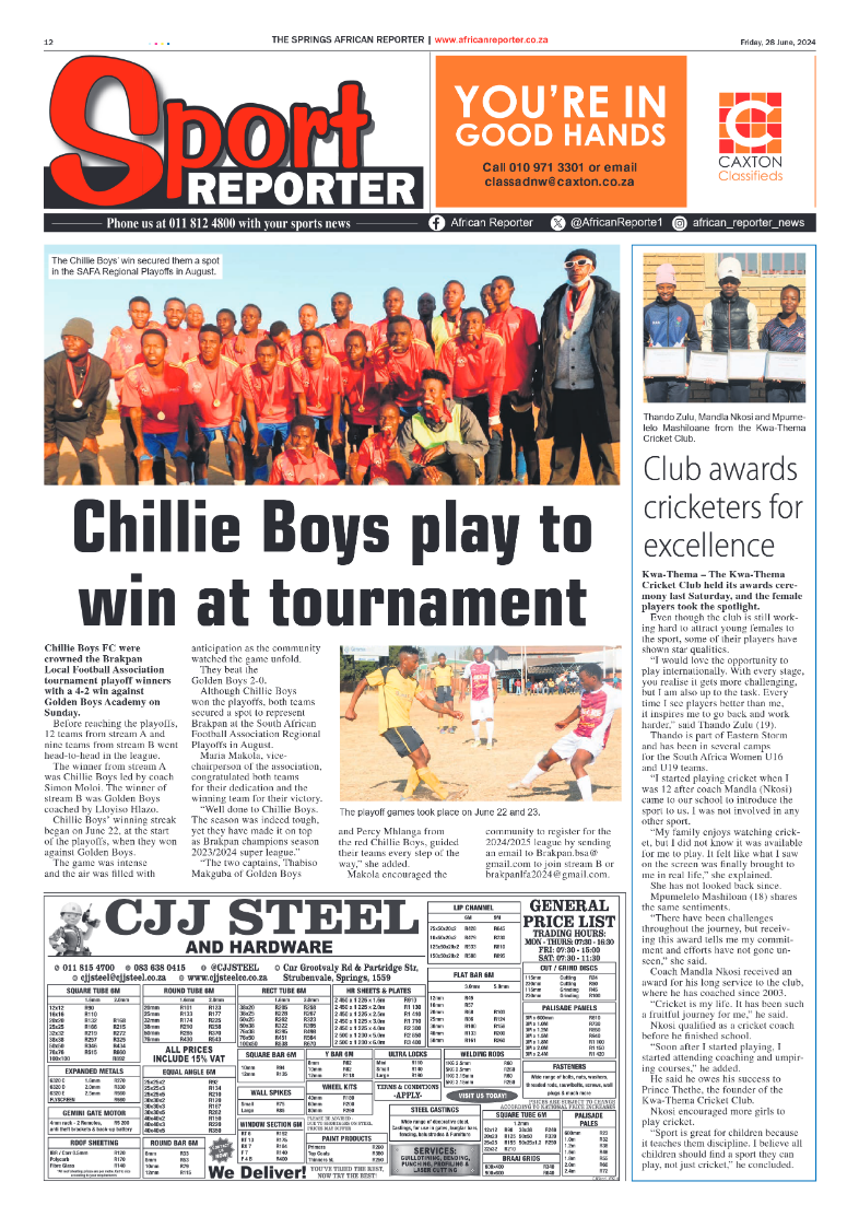 African Reporter 28 June 2024 page 12