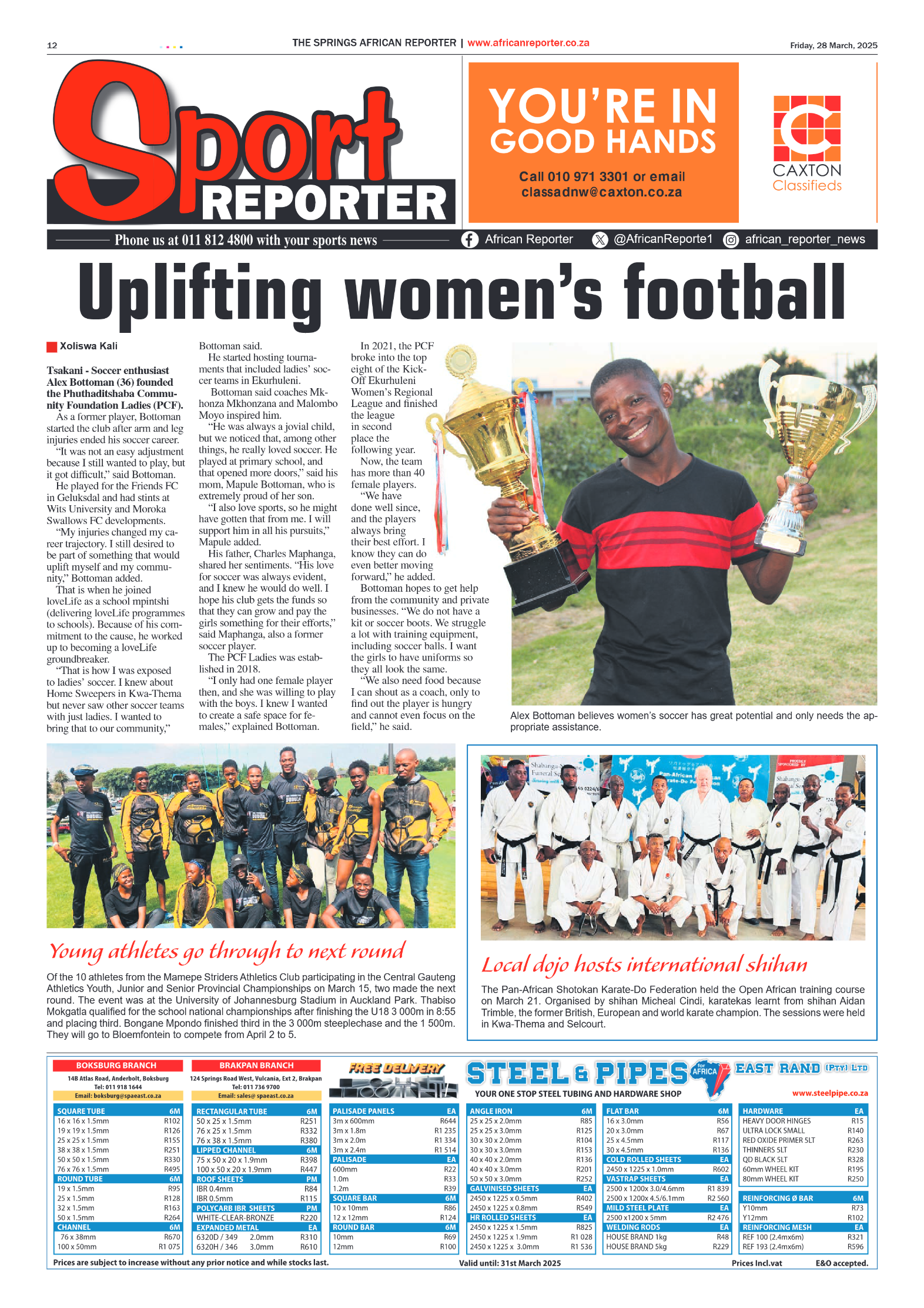 African Reporter 28 March 2025 page 12