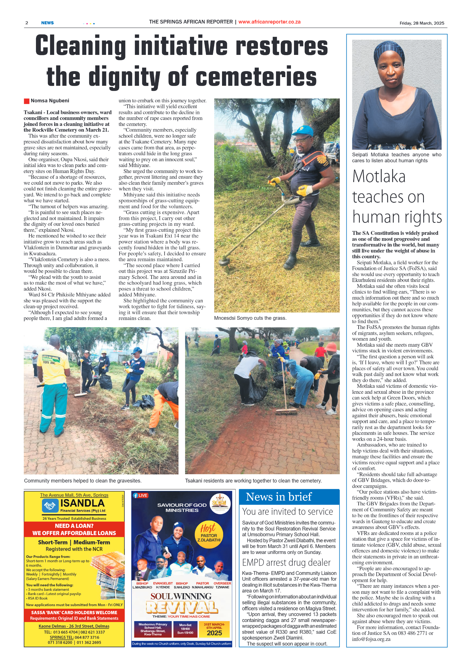African Reporter 28 March 2025 page 2