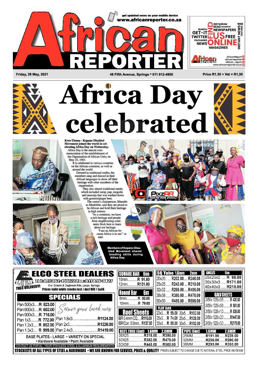 African Reporter 28 May 2021 page 1