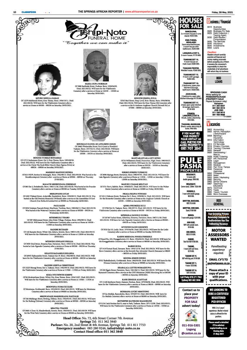 African Reporter 28 May 2021 page 10