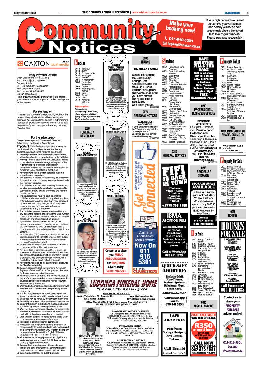 African Reporter 28 May 2021 page 9