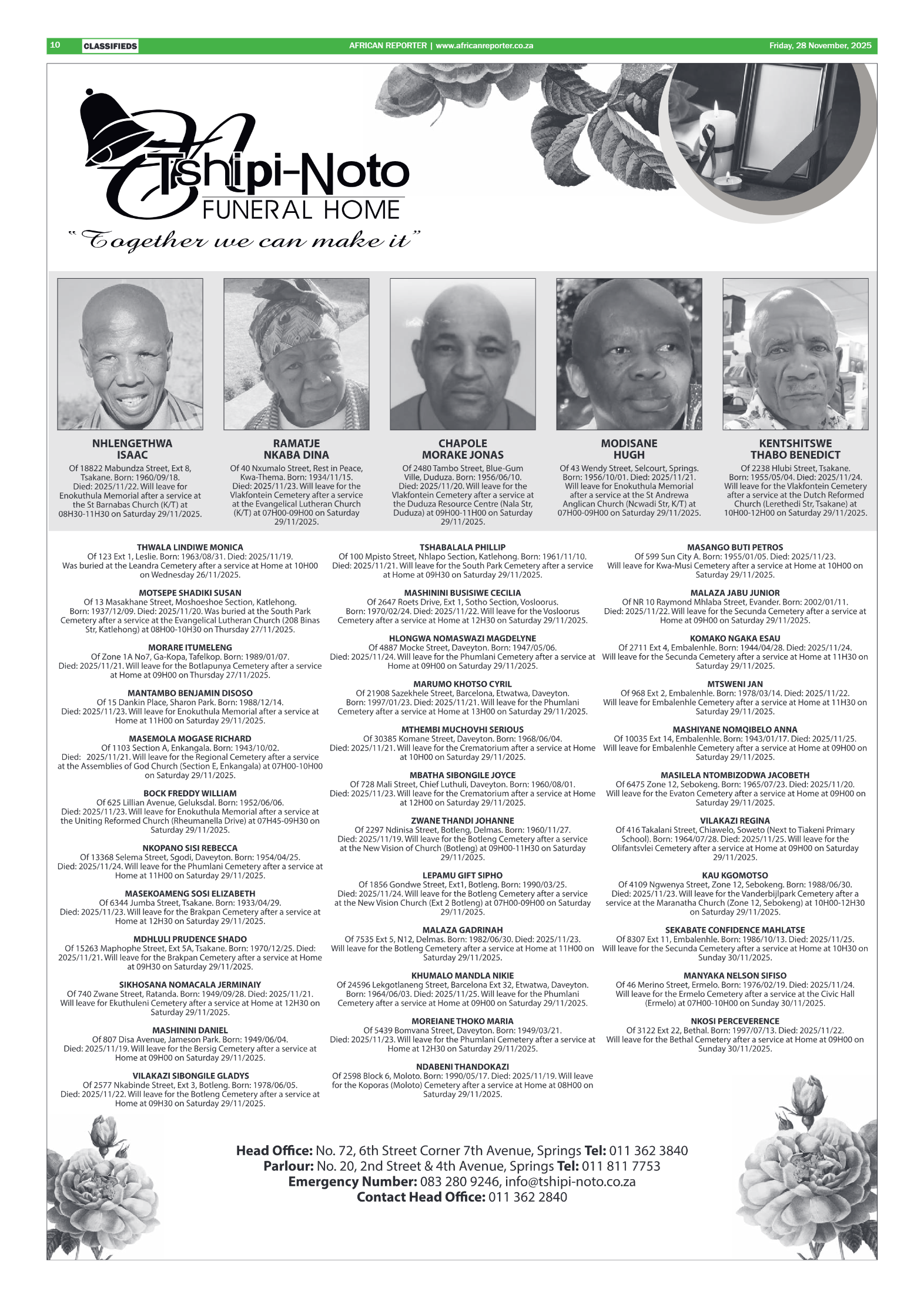 African Reporter 28 November 2025 page 10