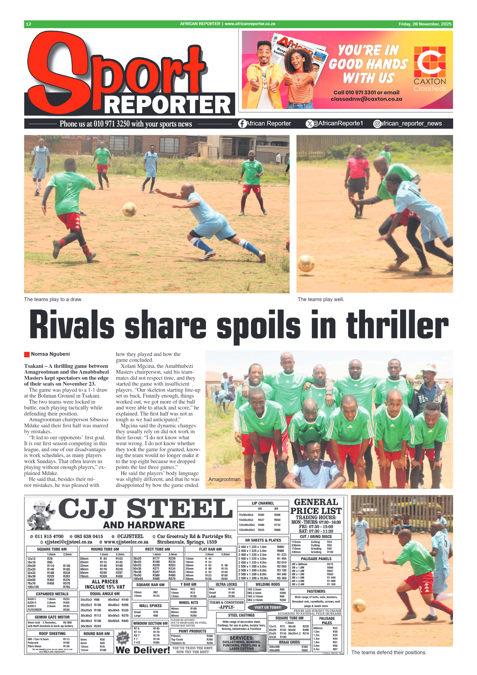 African Reporter 28 November 2025 page 12