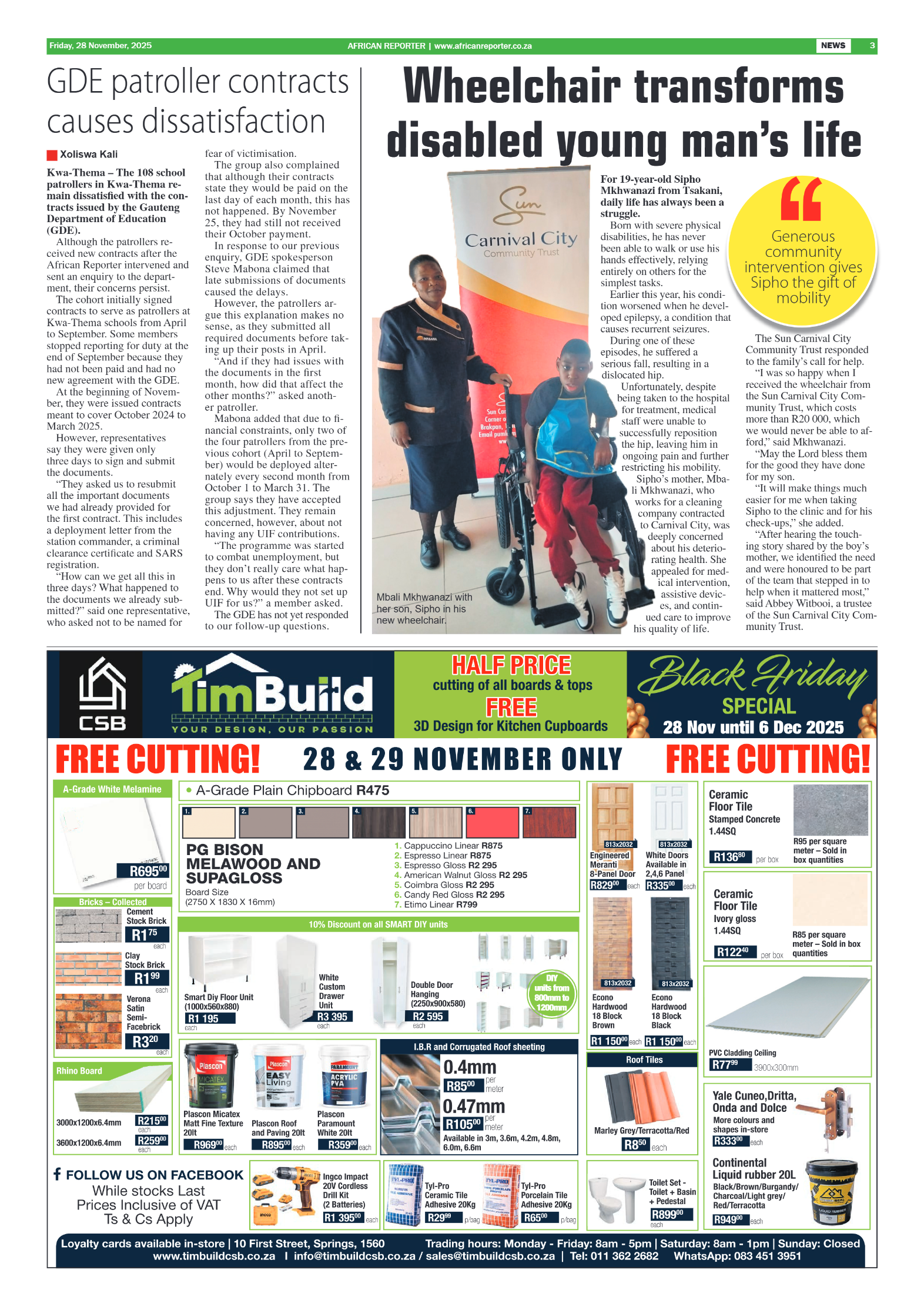 African Reporter 28 November 2025 page 3