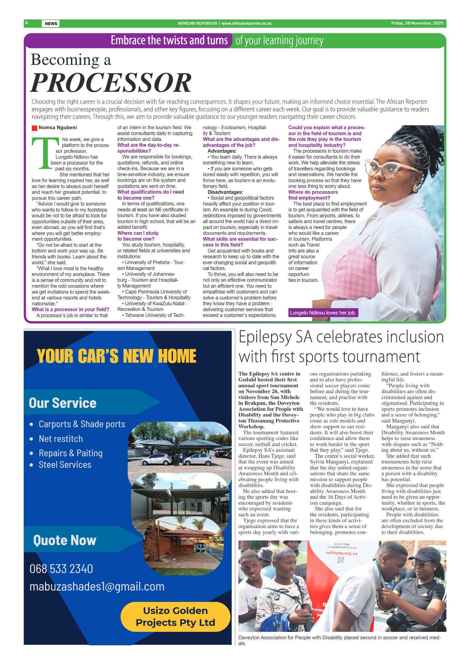 African Reporter 28 November 2025 page 6