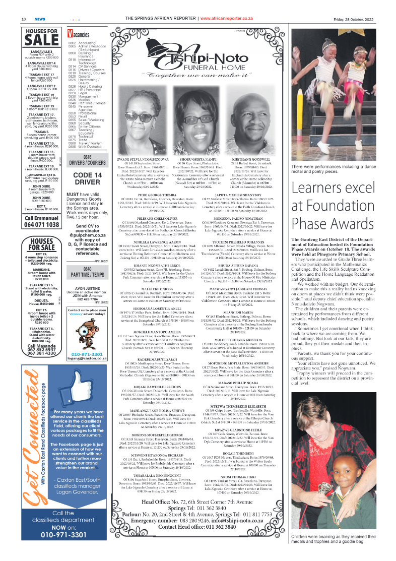 African Reporter 28 Oct 2022 page 10