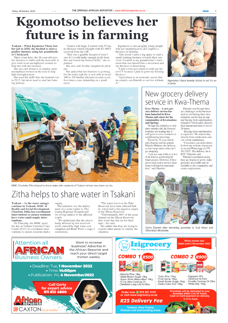 African Reporter 28 Oct 2022 page 7