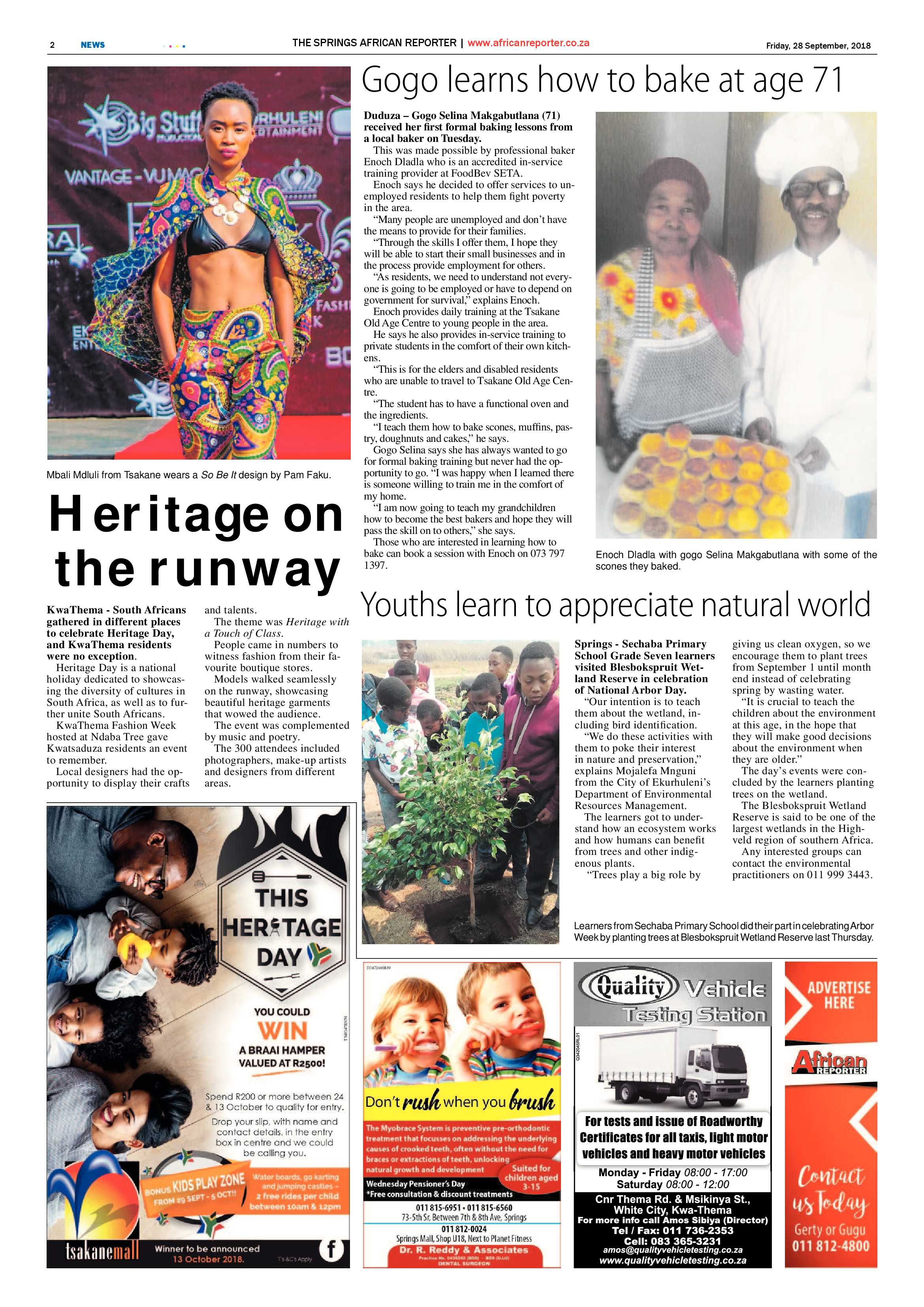 African Reporter 28 September 2018 page 2