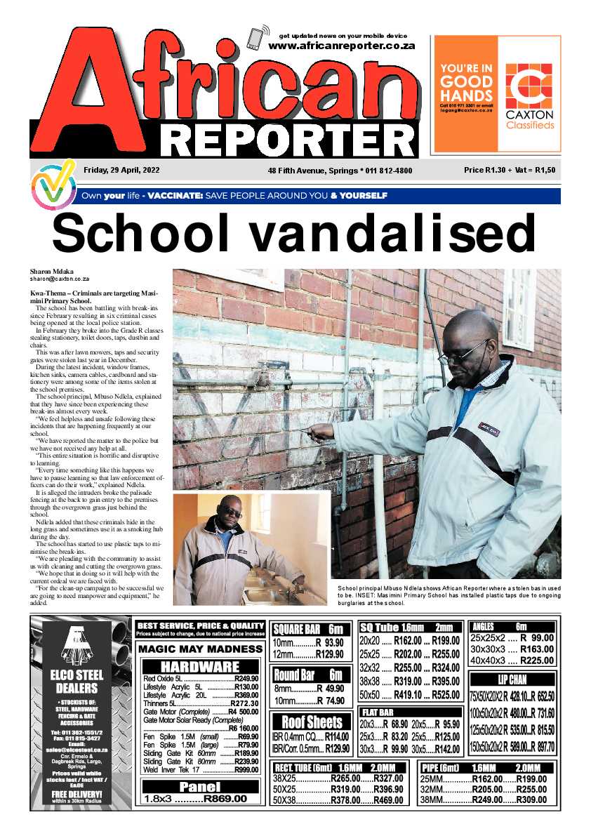 African Reporter 29 April 2022 page 1
