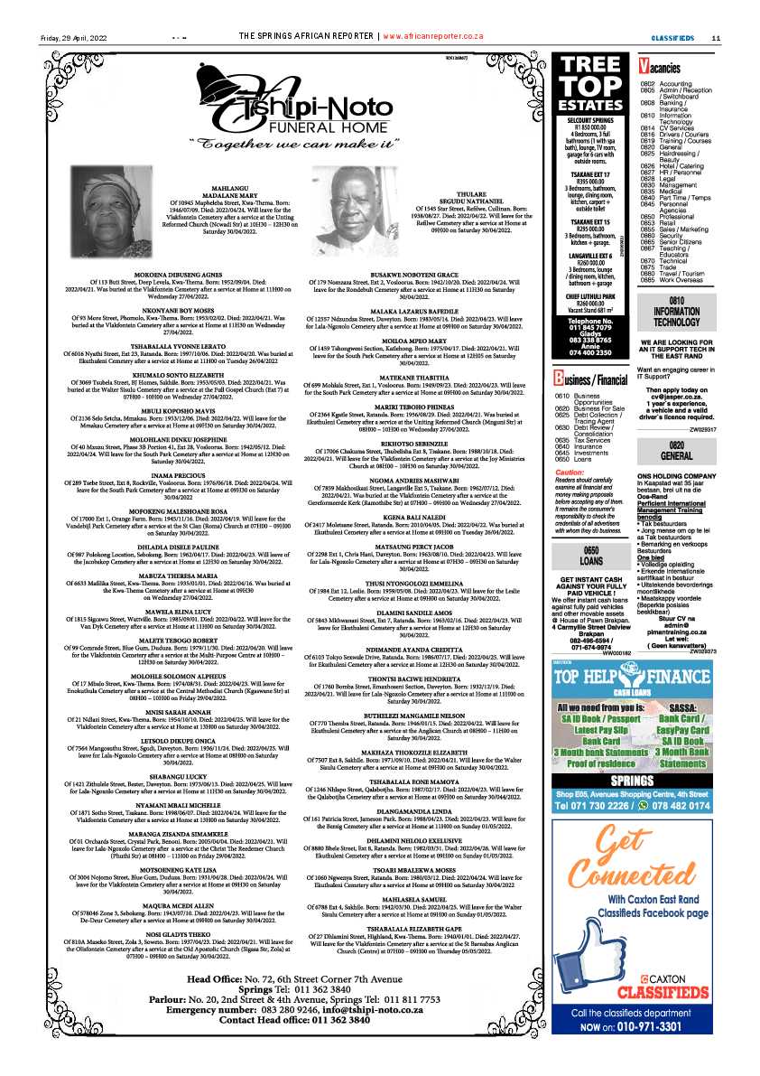 African Reporter 29 April 2022 page 11