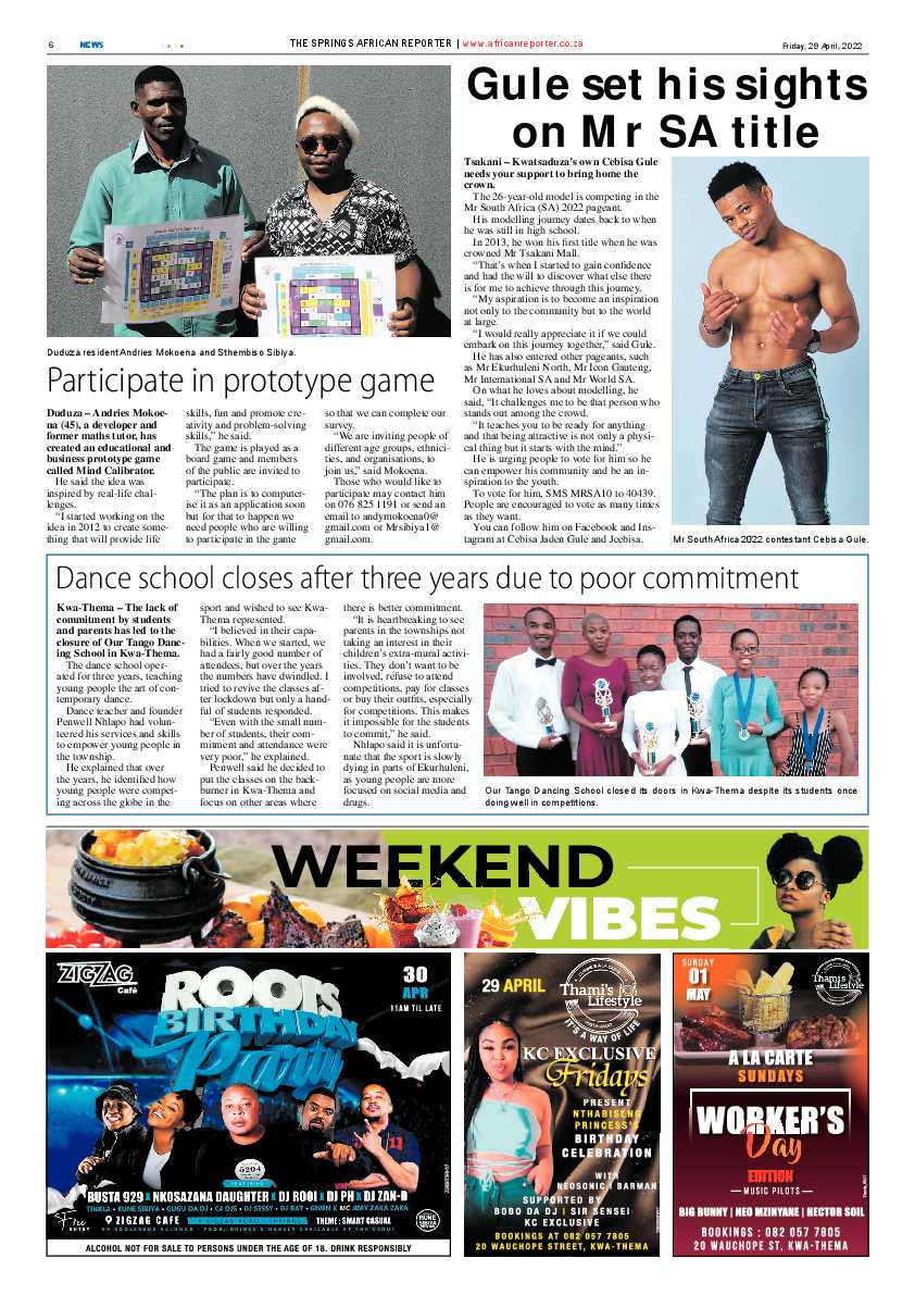 African Reporter 29 April 2022 page 6
