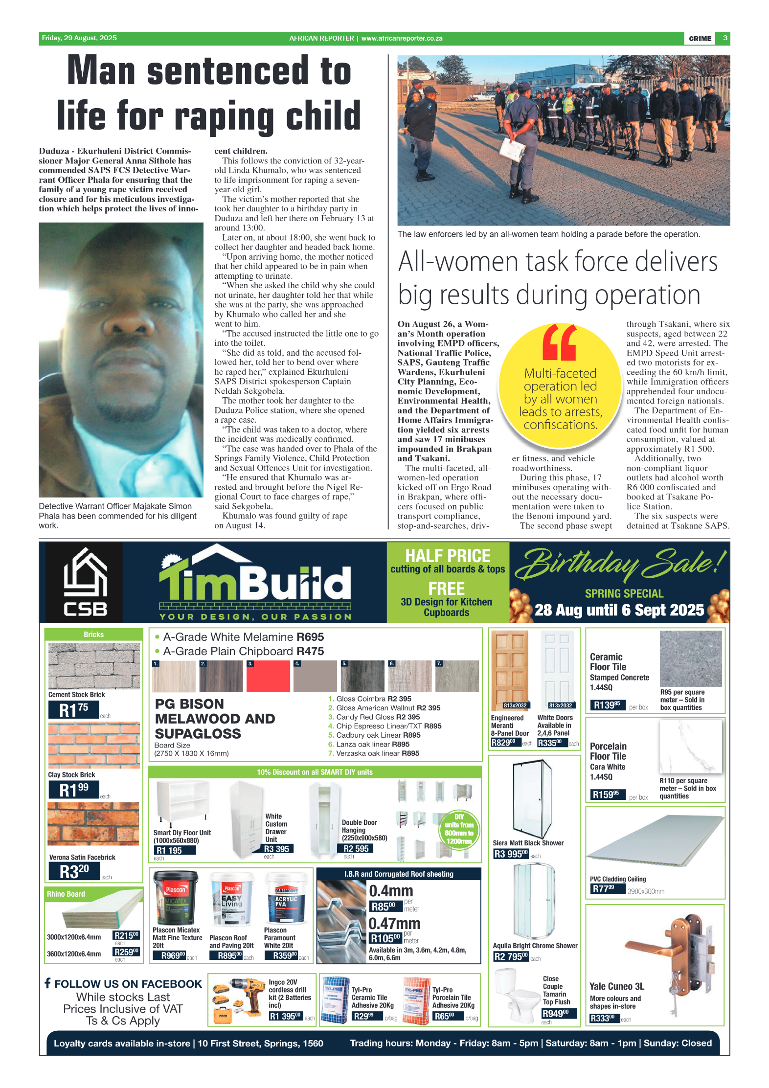 African Reporter 29 August 2025 page 3