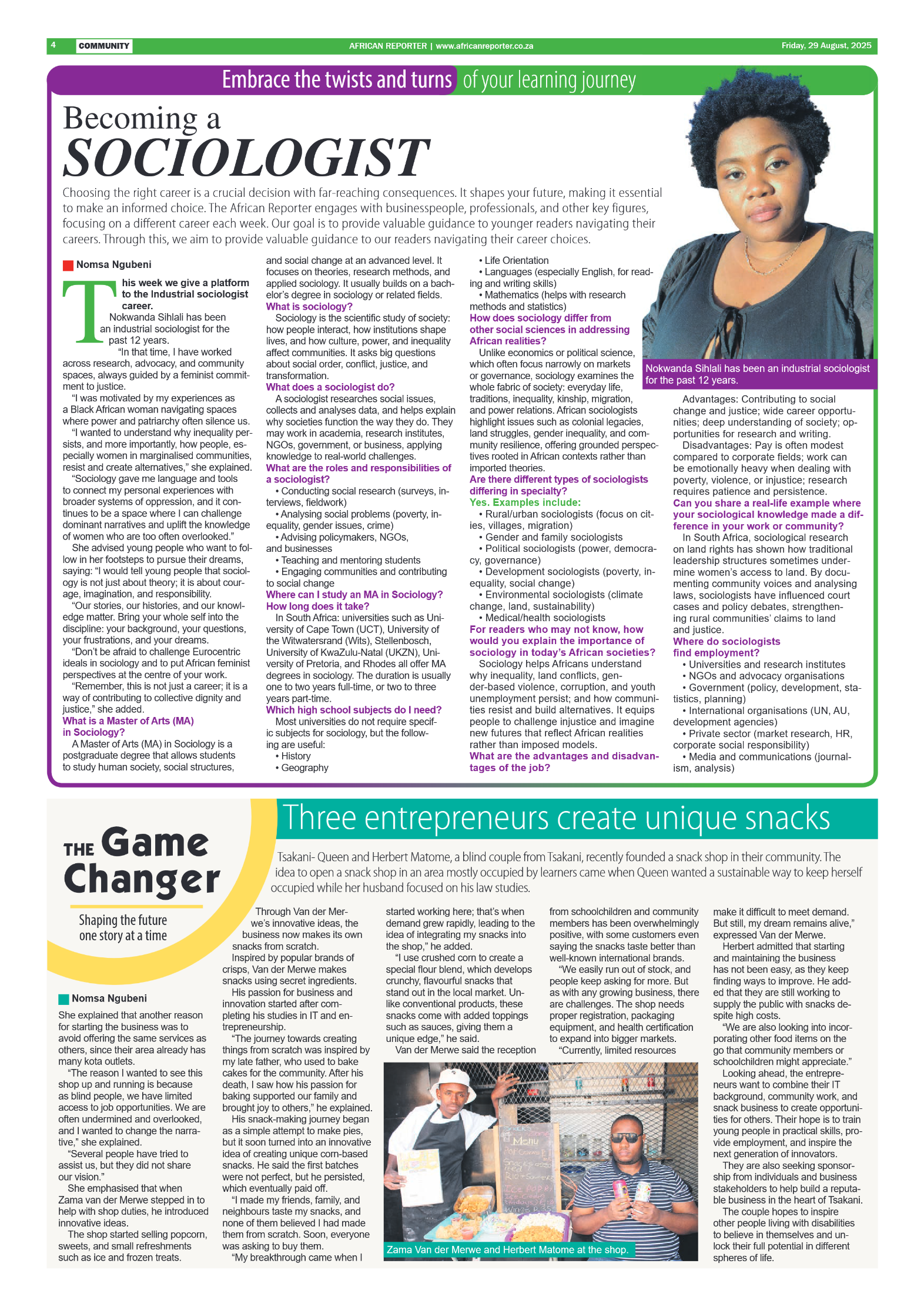 African Reporter 29 August 2025 page 4