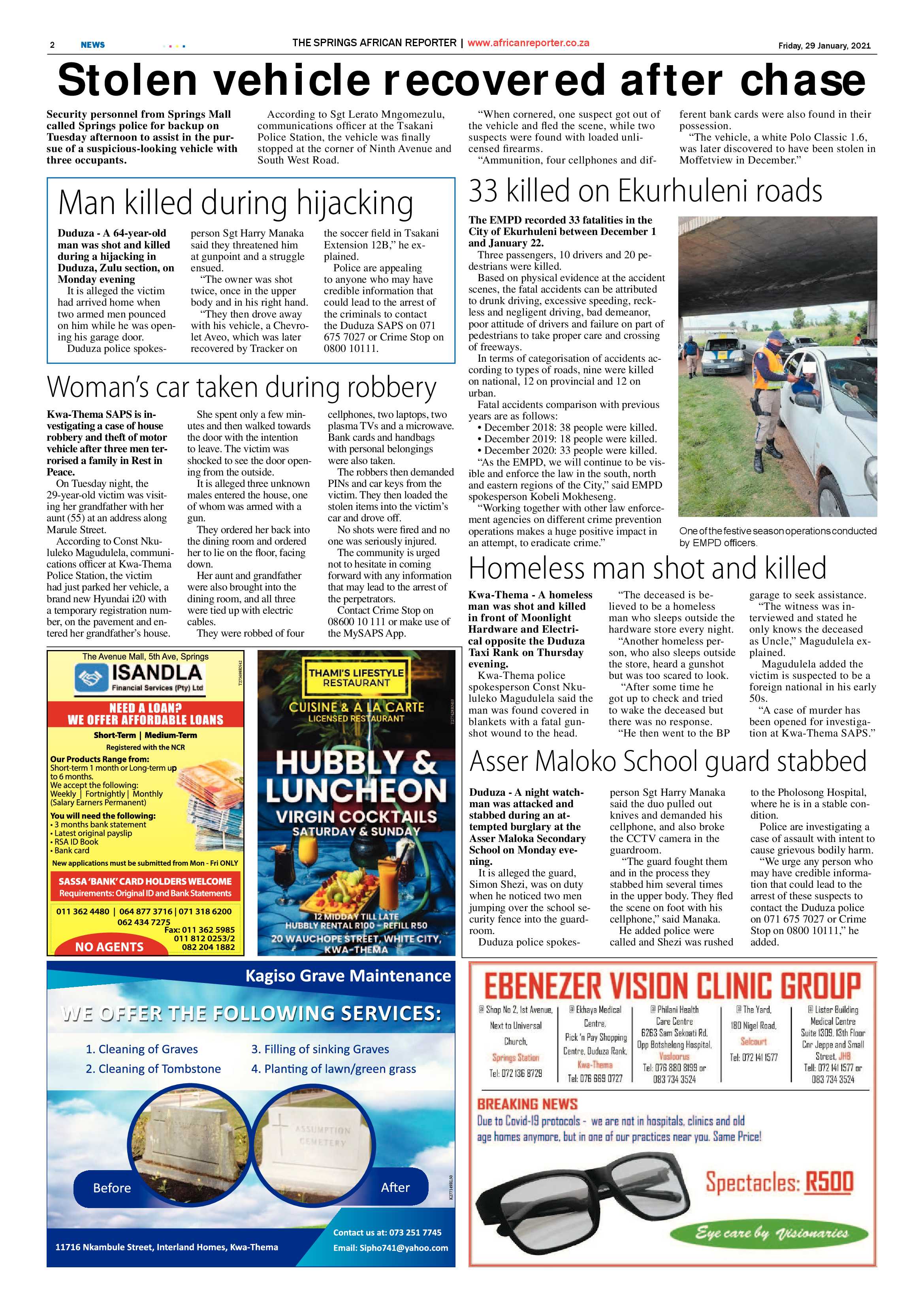 African Reporter 29 January 2021 page 2