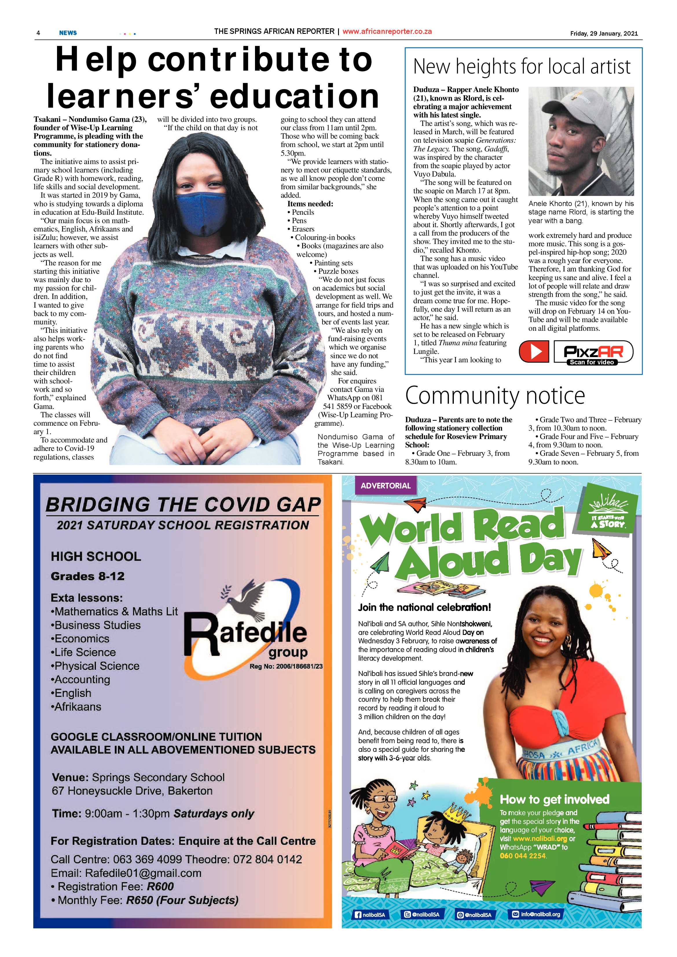African Reporter 29 January 2021 page 4