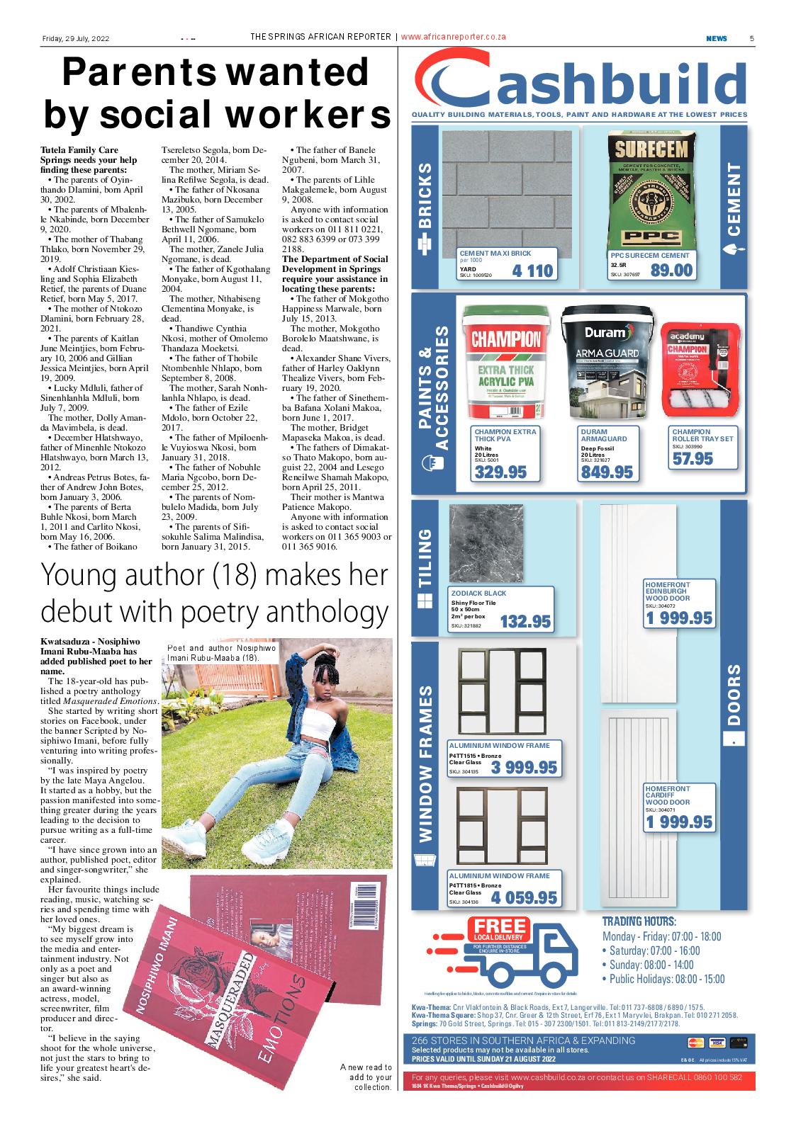 African Reporter 29 July 2022 page 5