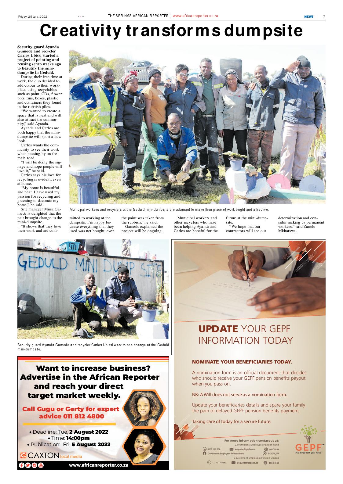 African Reporter 29 July 2022 page 7