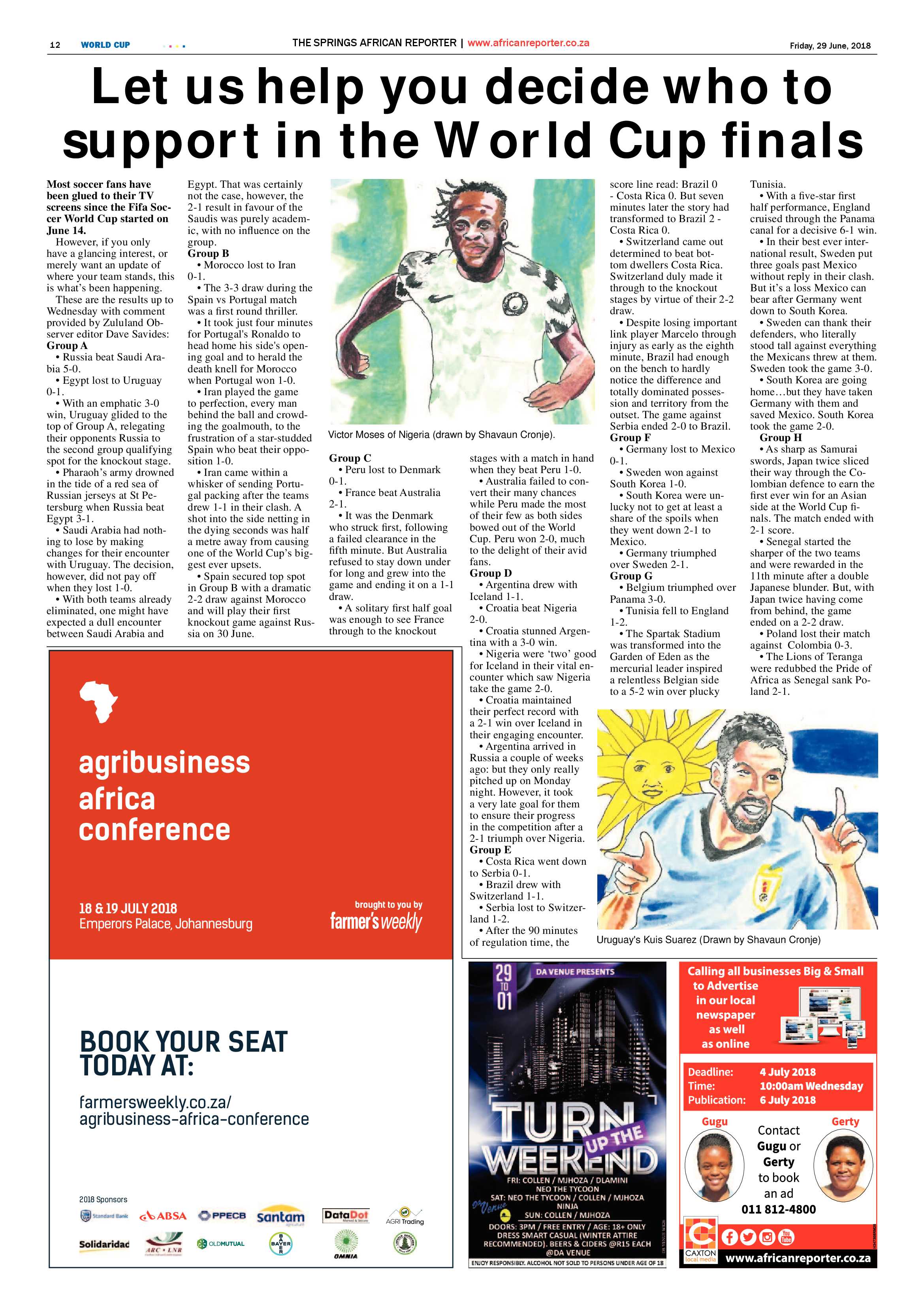 African Reporter 29 June 2018 page 12