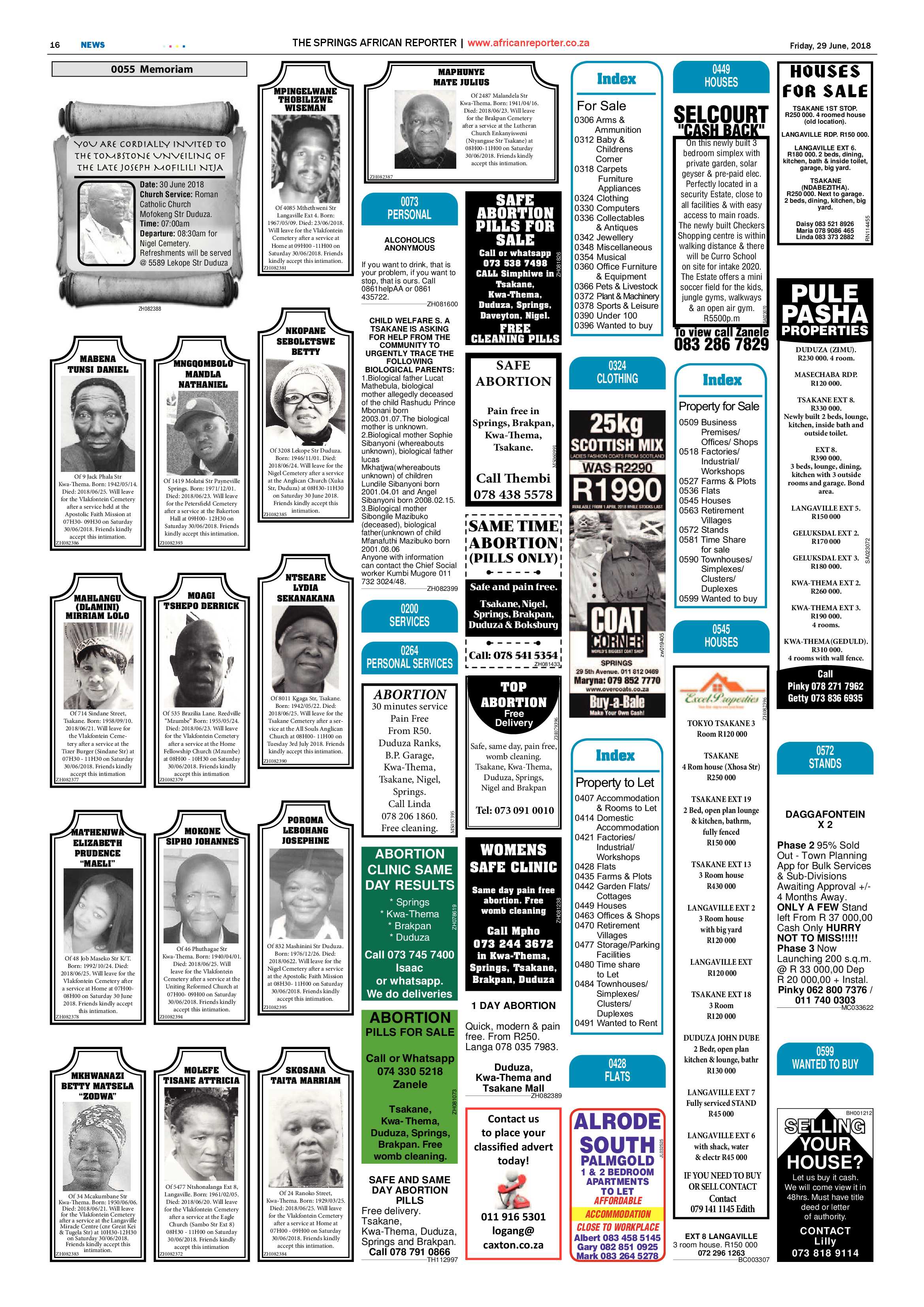 African Reporter 29 June 2018 page 16
