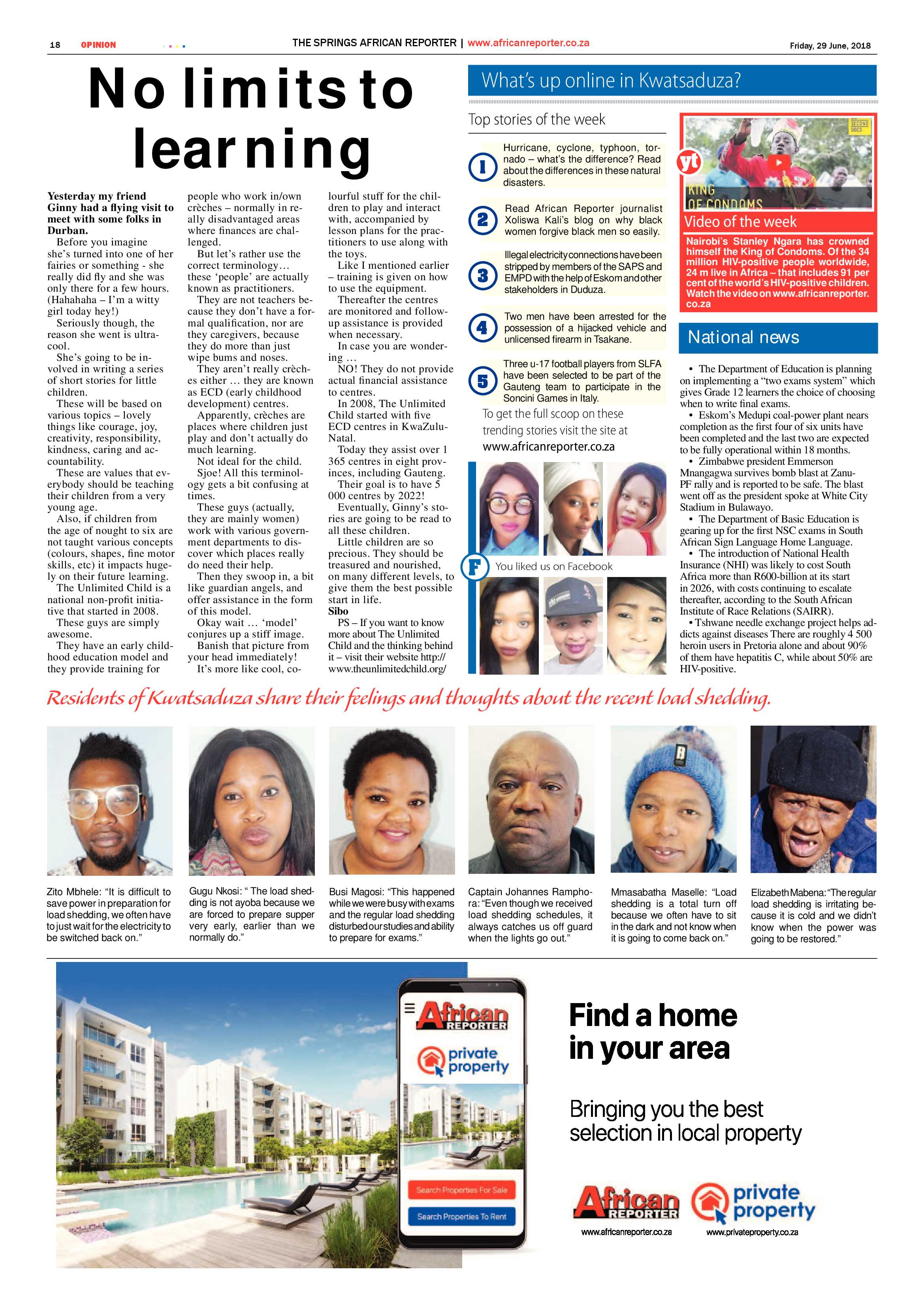 African Reporter 29 June 2018 page 18